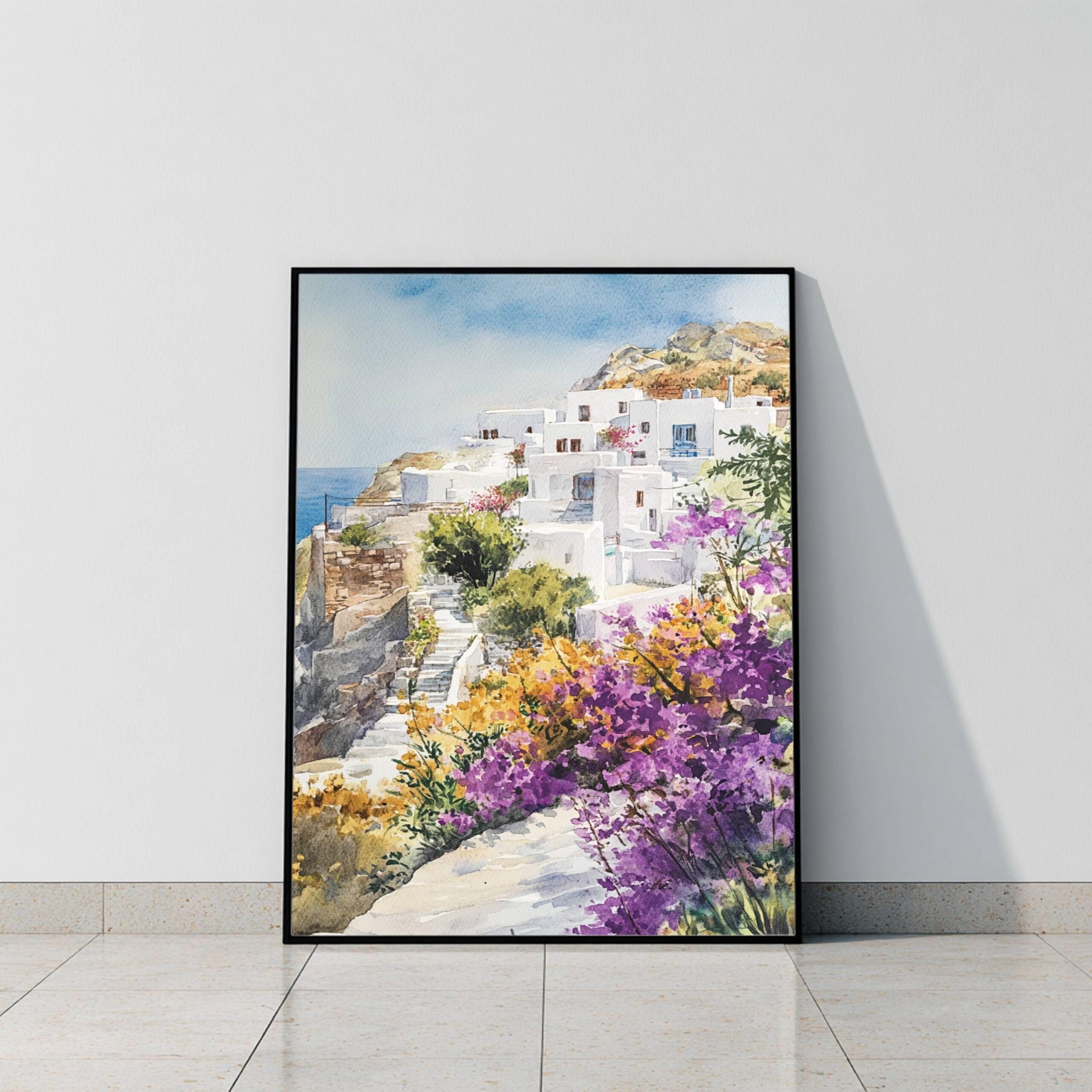 Sifnos Island Greece Watercolor: Travel Art Poster - Image 8