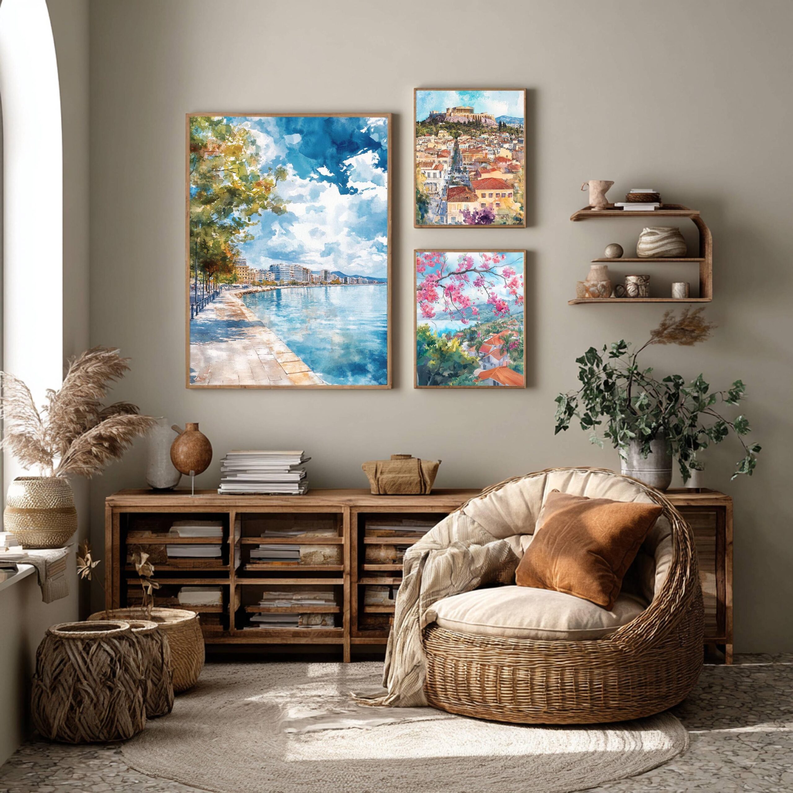 Thessaloniki Greece Watercolor: Greek Travel Art Poster - Image 2