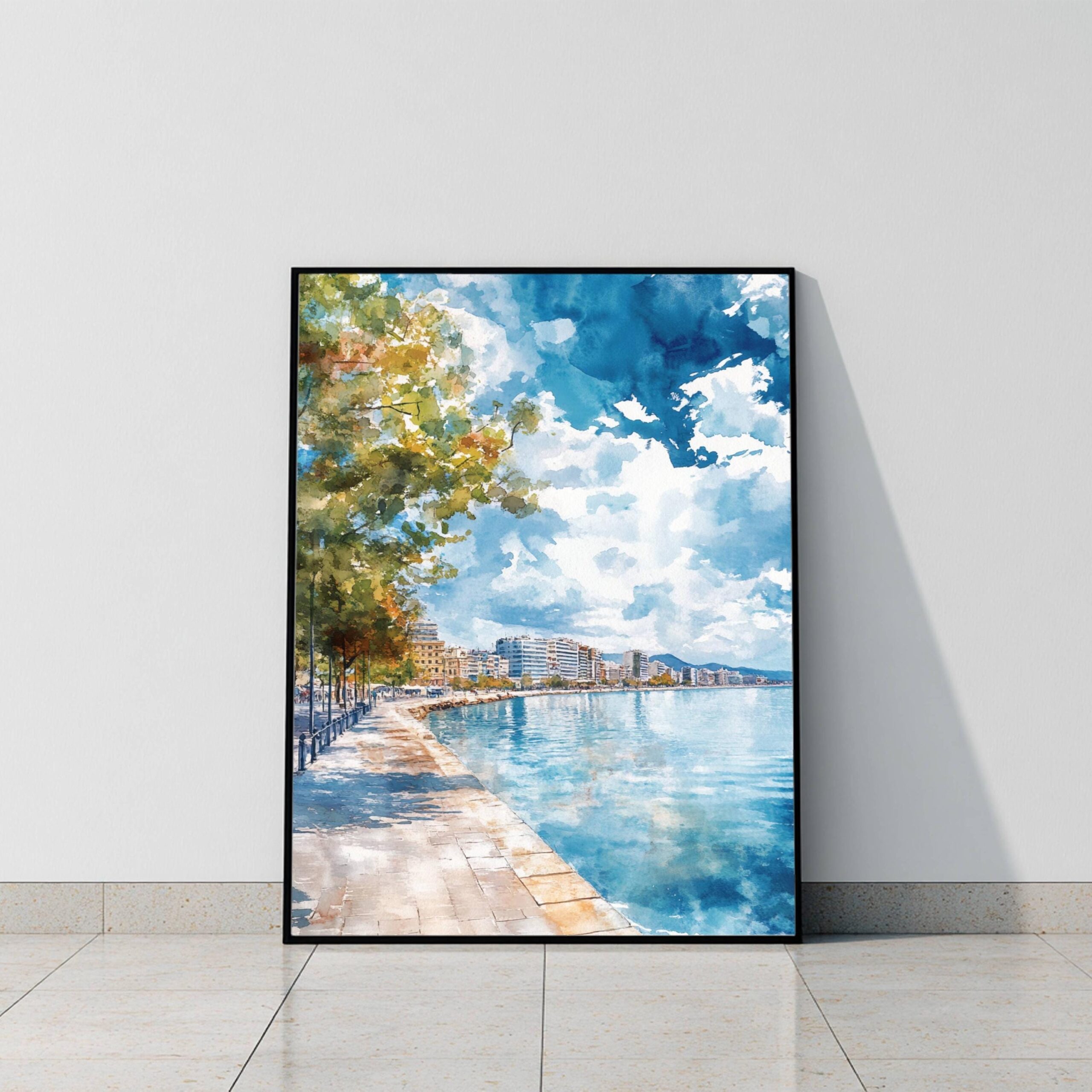 Thessaloniki Greece Watercolor: Greek Travel Art Poster - Image 8
