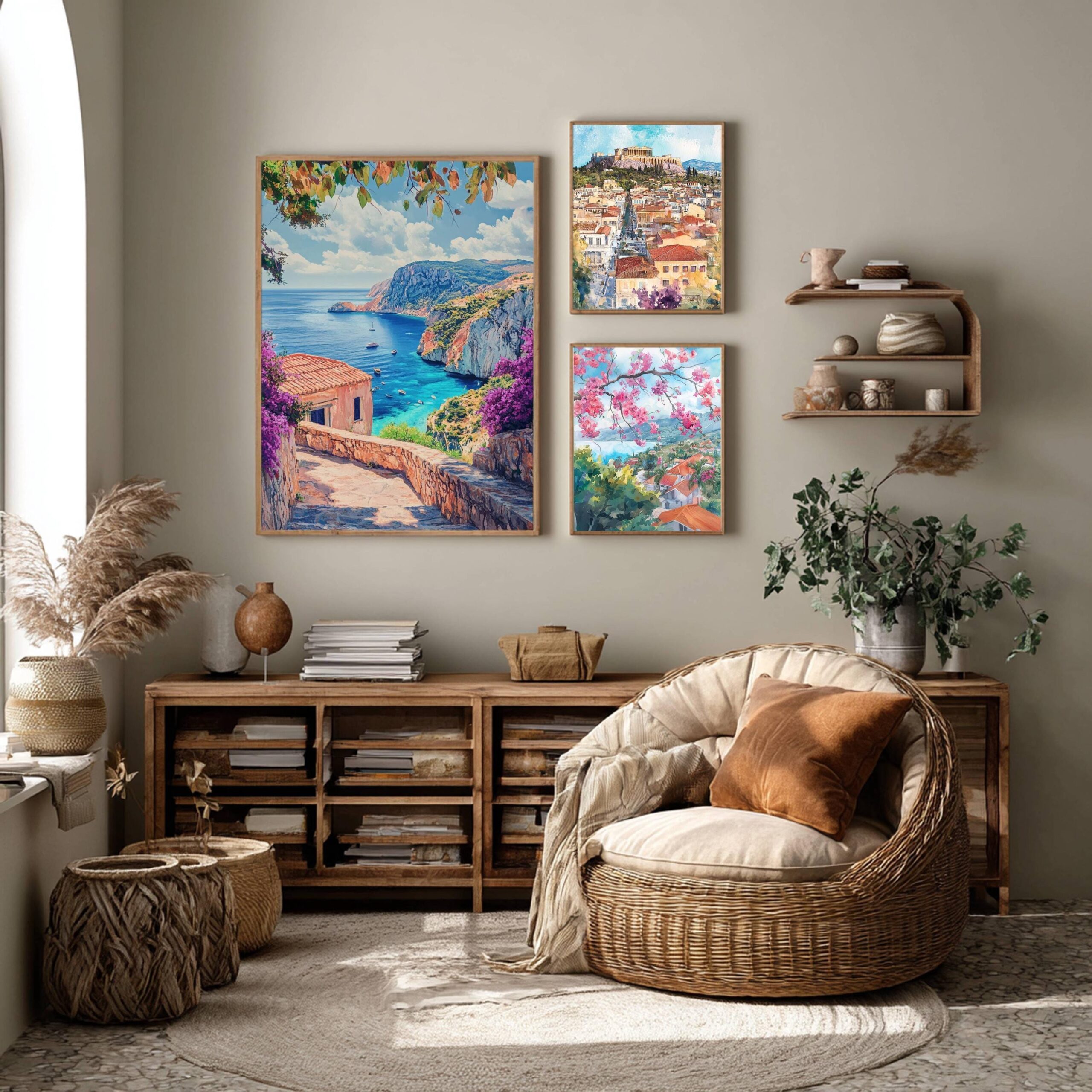 Zakynthos Island Greece Watercolor: Travel Art Poster - Image 2
