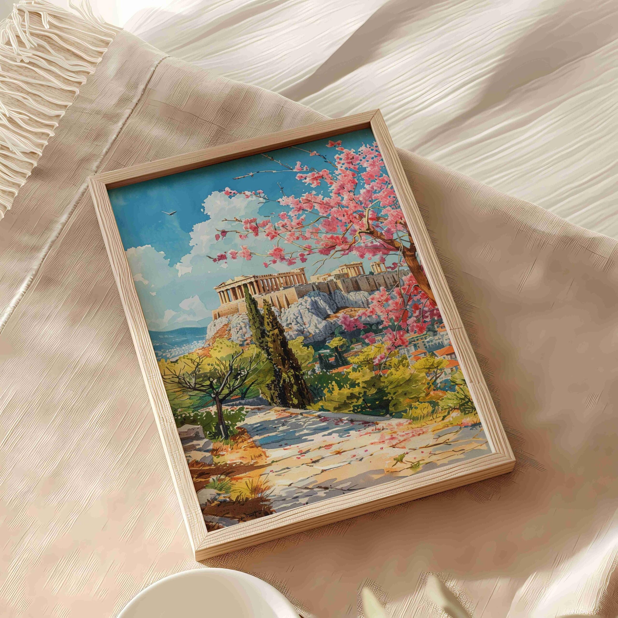 Athens Greece Europe Watercolor: Greek Travel Art Poster - Image 9