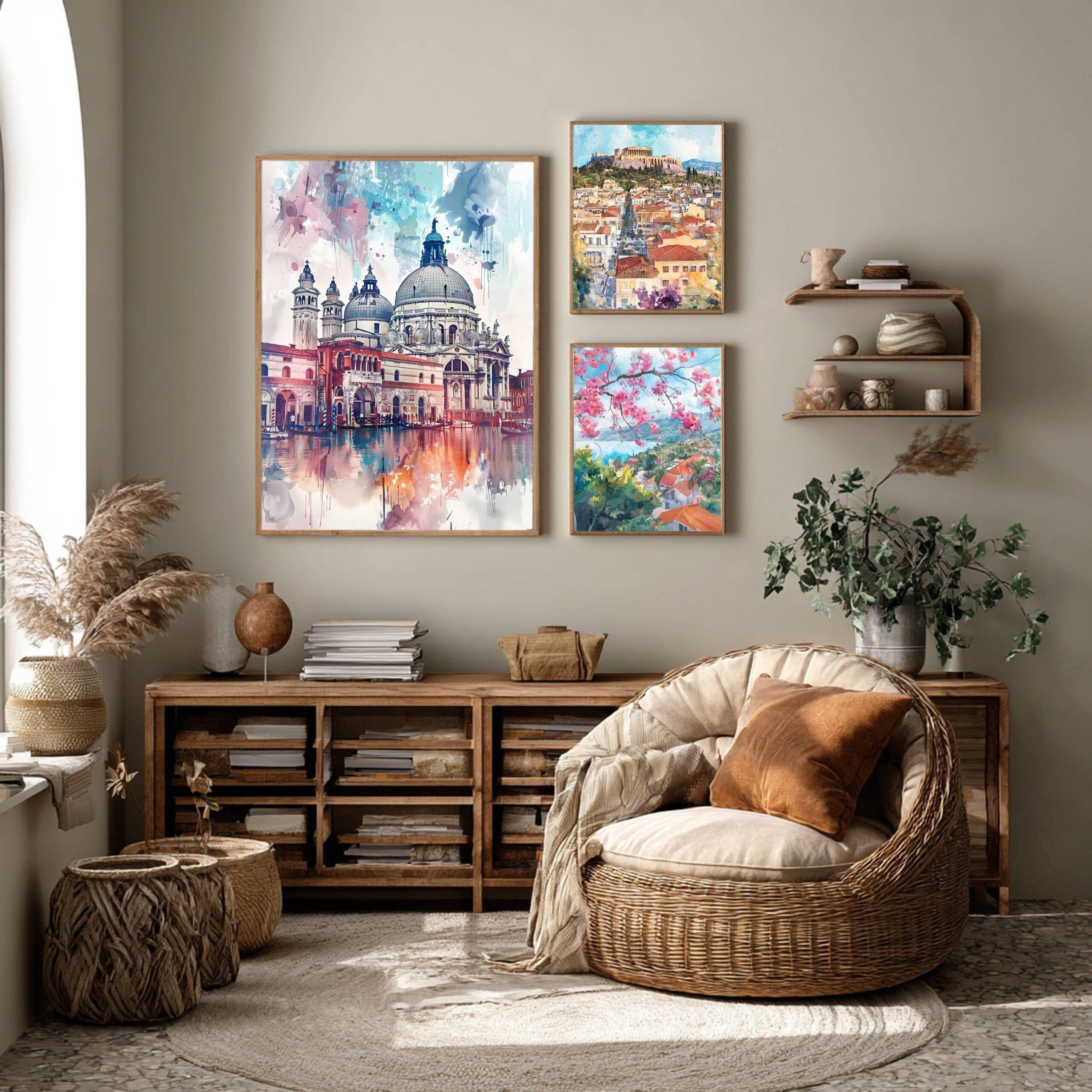 St. Marks Basilica Venice Italy Watercolor: Travel Art Print - Image 2