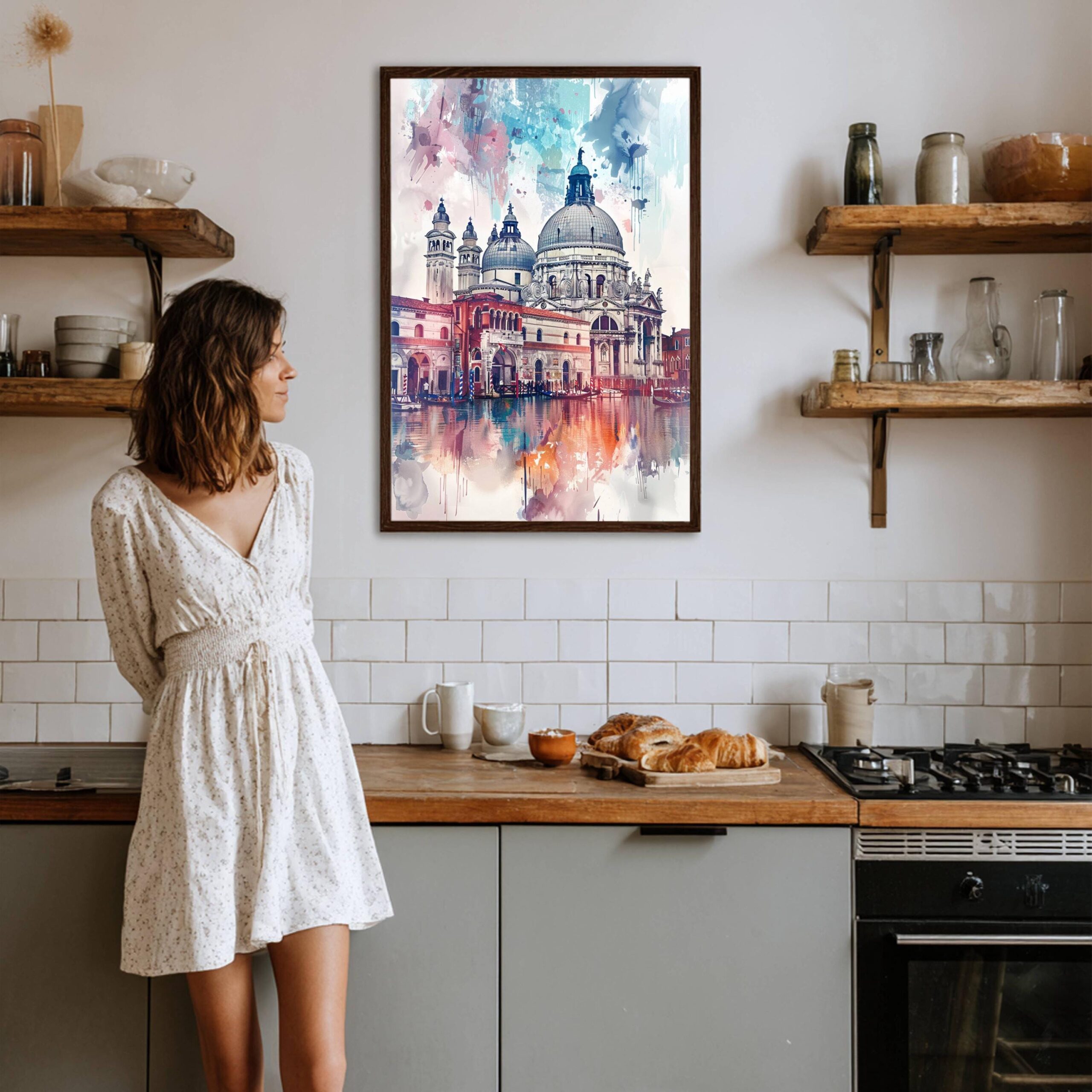 St. Marks Basilica Venice Italy Watercolor: Travel Art Print - Image 4
