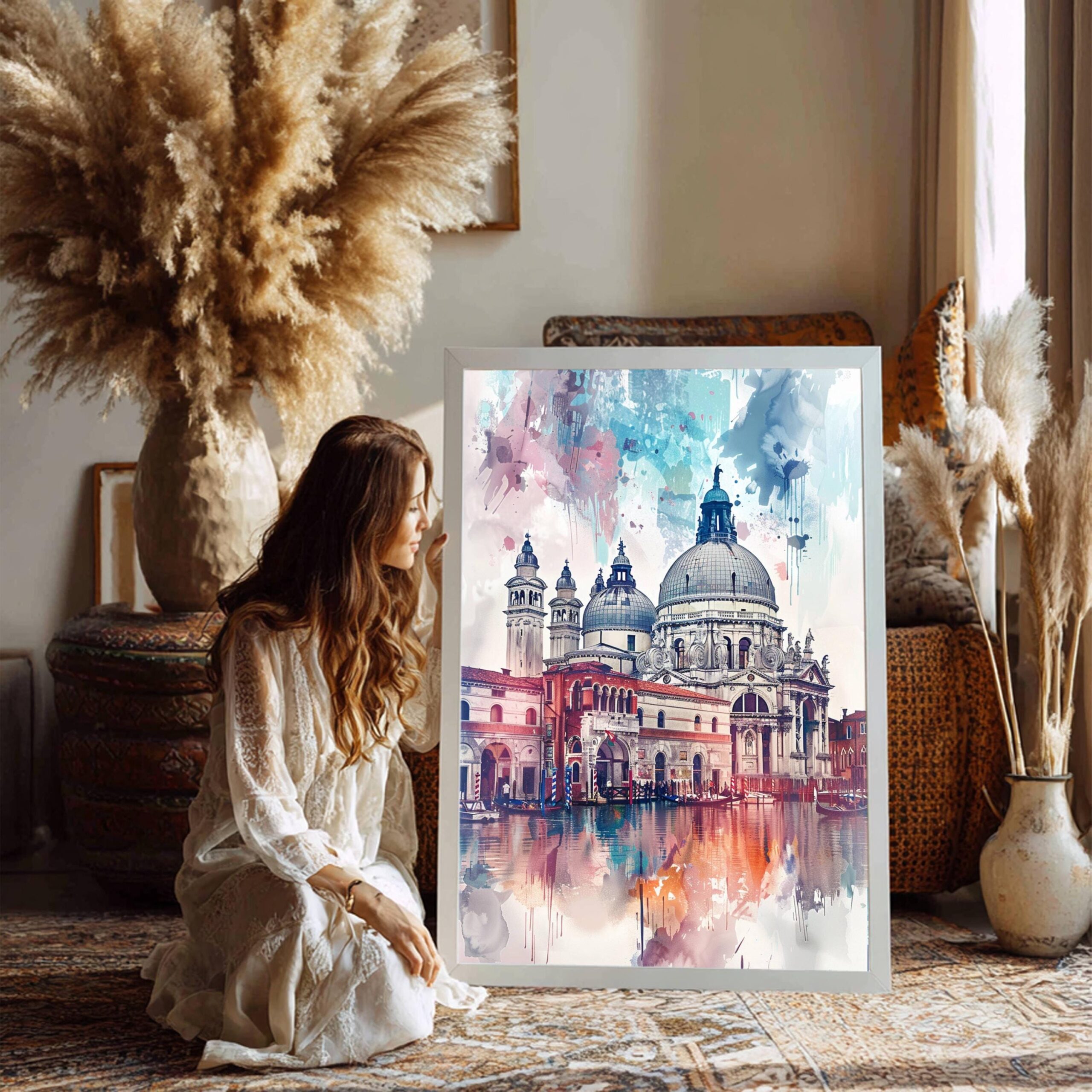 St. Marks Basilica Venice Italy Watercolor: Travel Art Print - Image 3