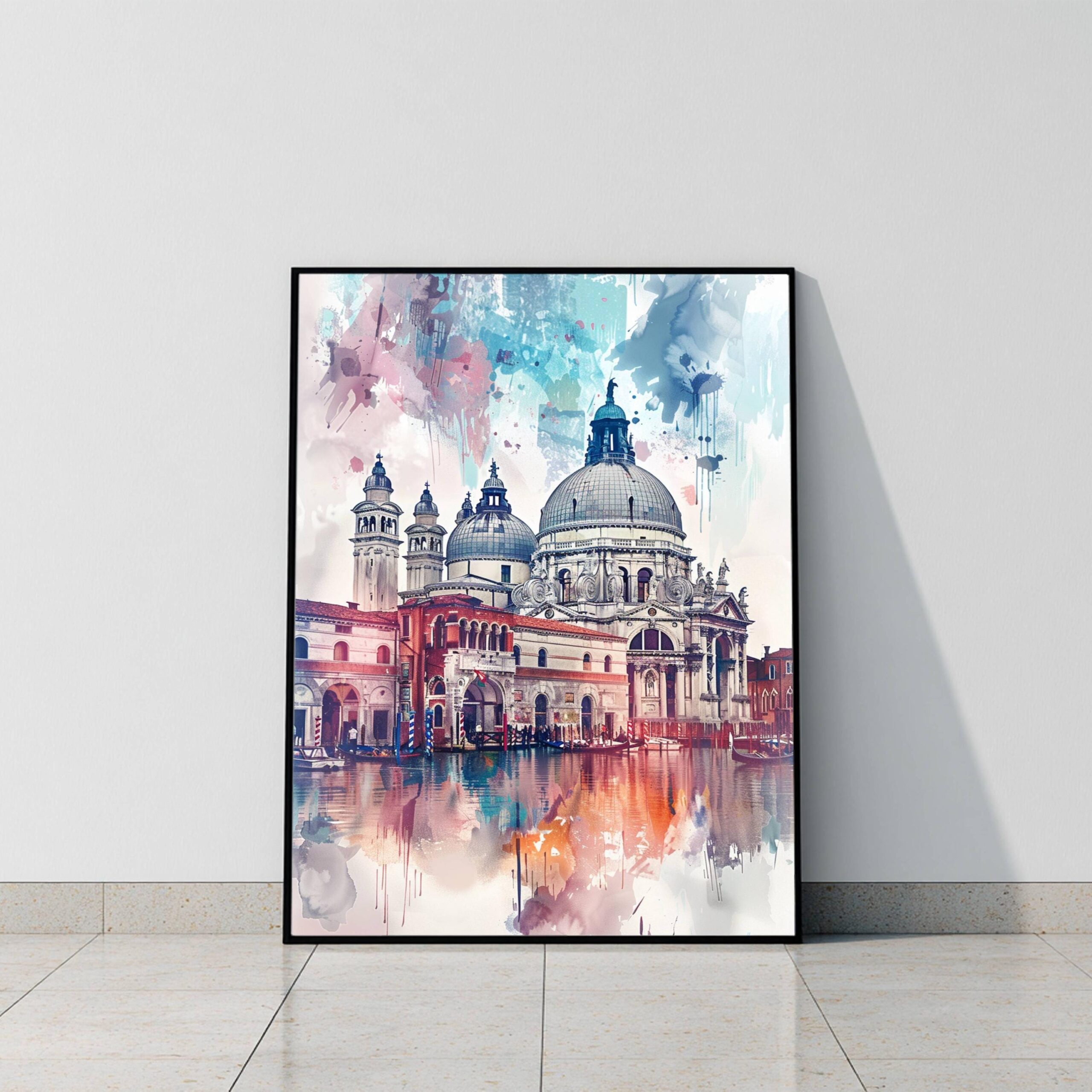 St. Marks Basilica Venice Italy Watercolor: Travel Art Print - Image 8