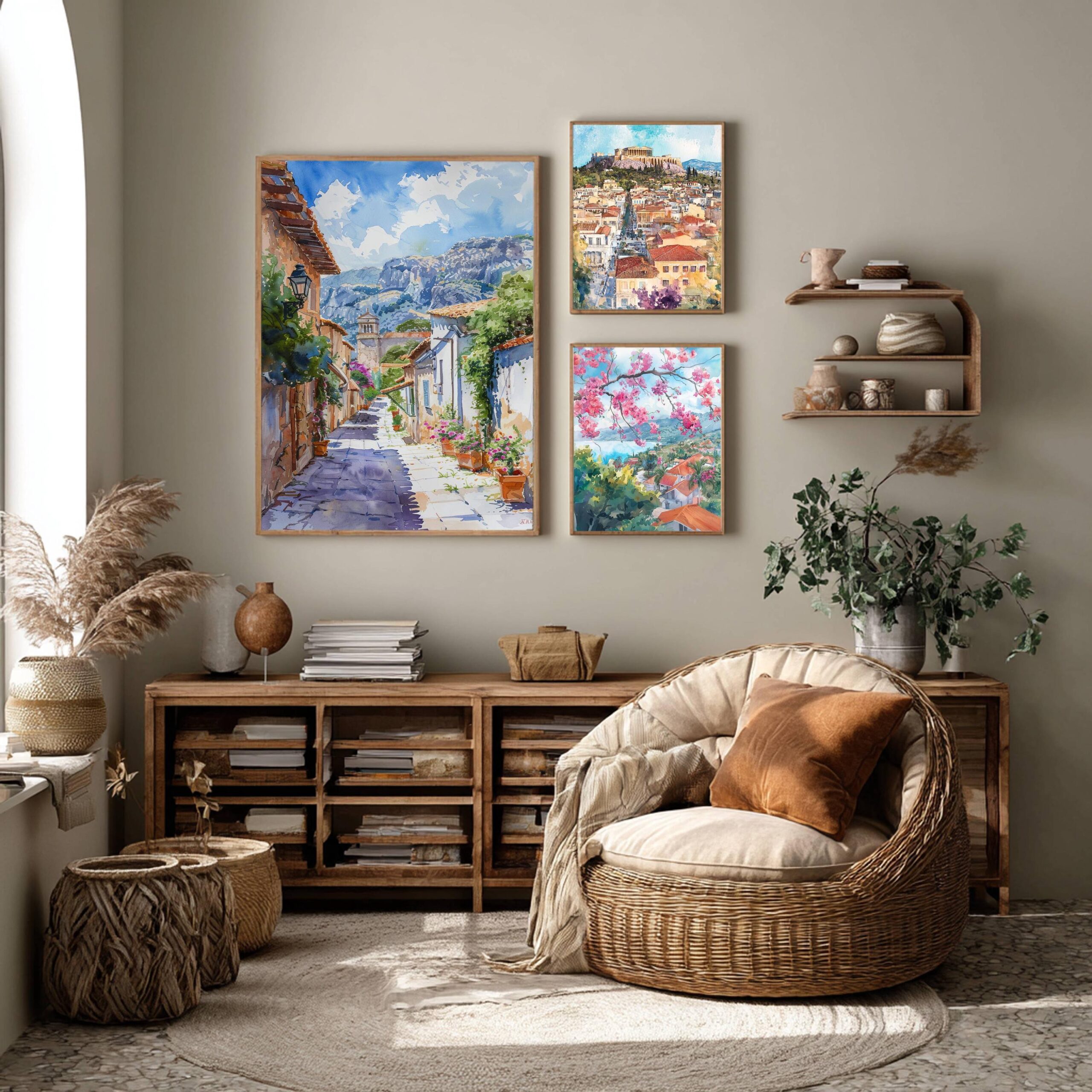 Palermo Sicily Italy Watercolor: Travel Art Print - Image 2