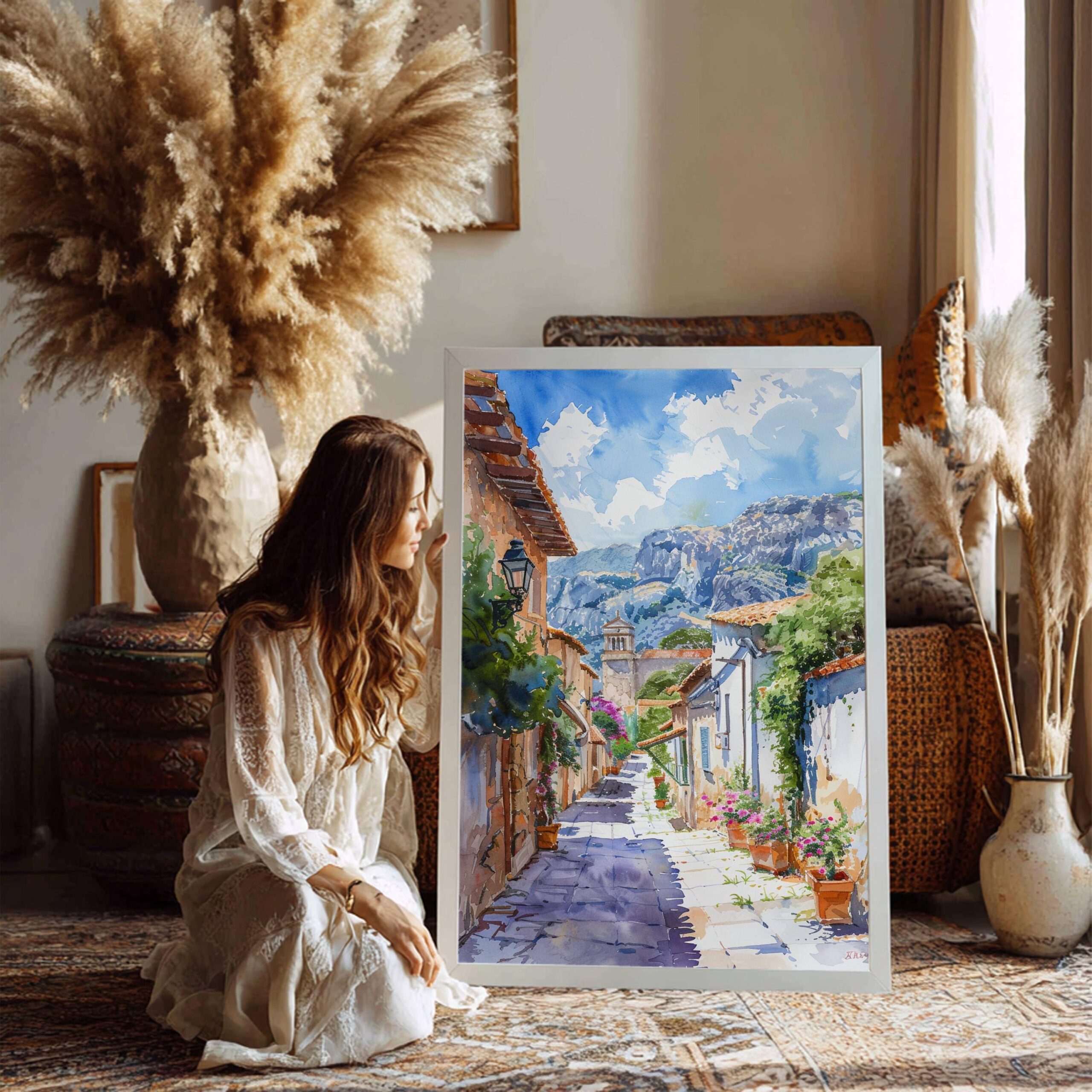 Palermo Sicily Italy Watercolor: Travel Art Print - Image 3
