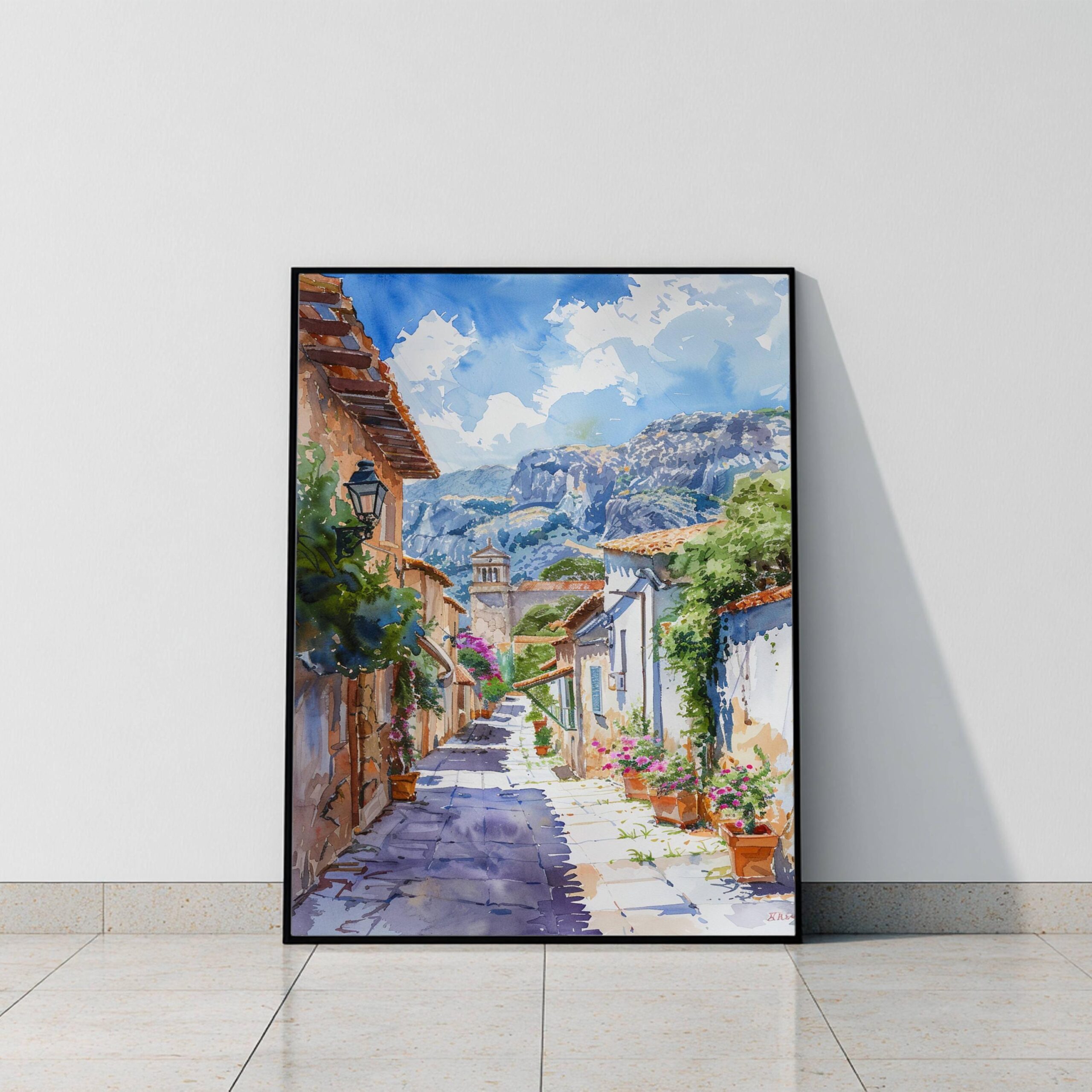 Palermo Sicily Italy Watercolor: Travel Art Print - Image 8