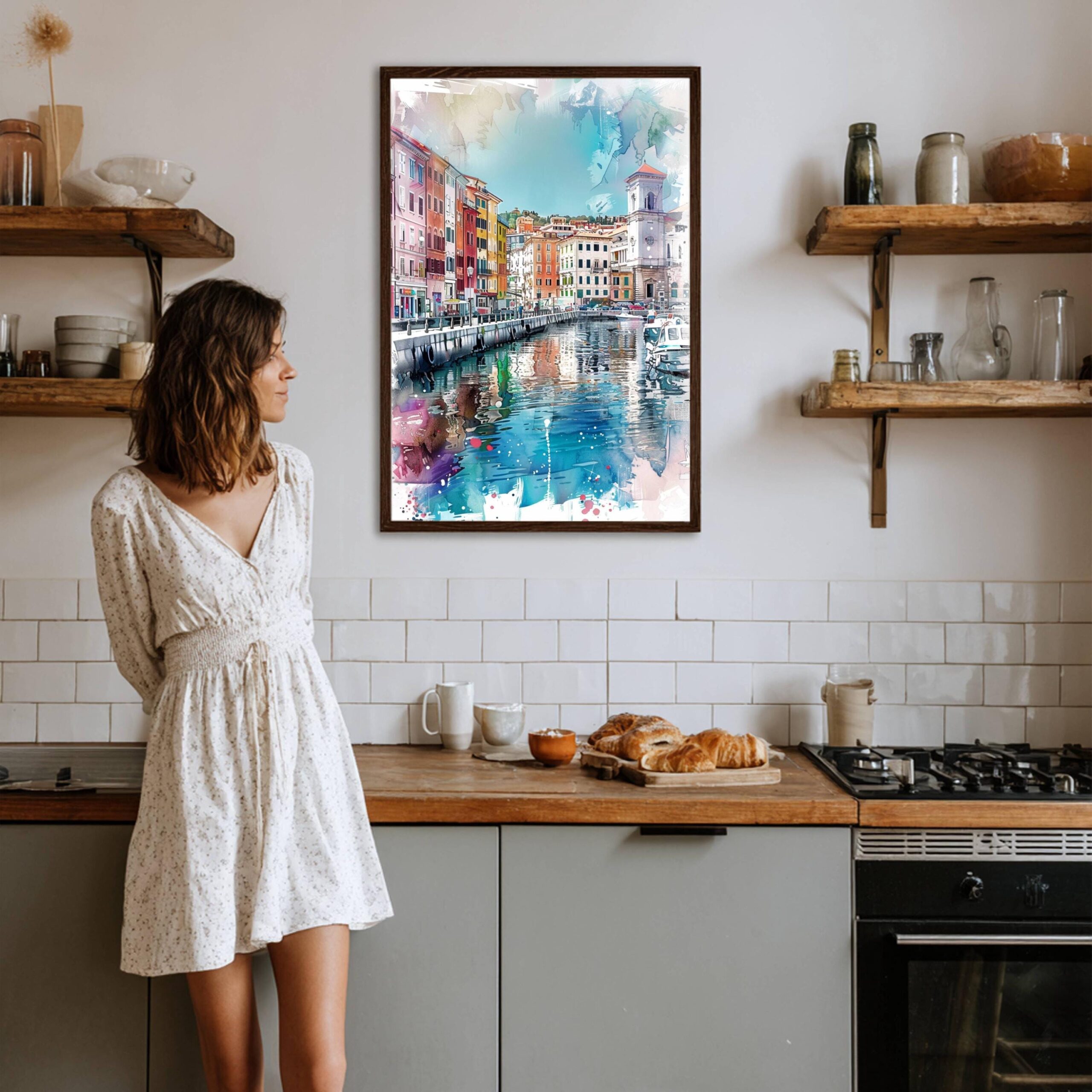 Trieste Italy Watercolor: Travel Art Print - Image 3