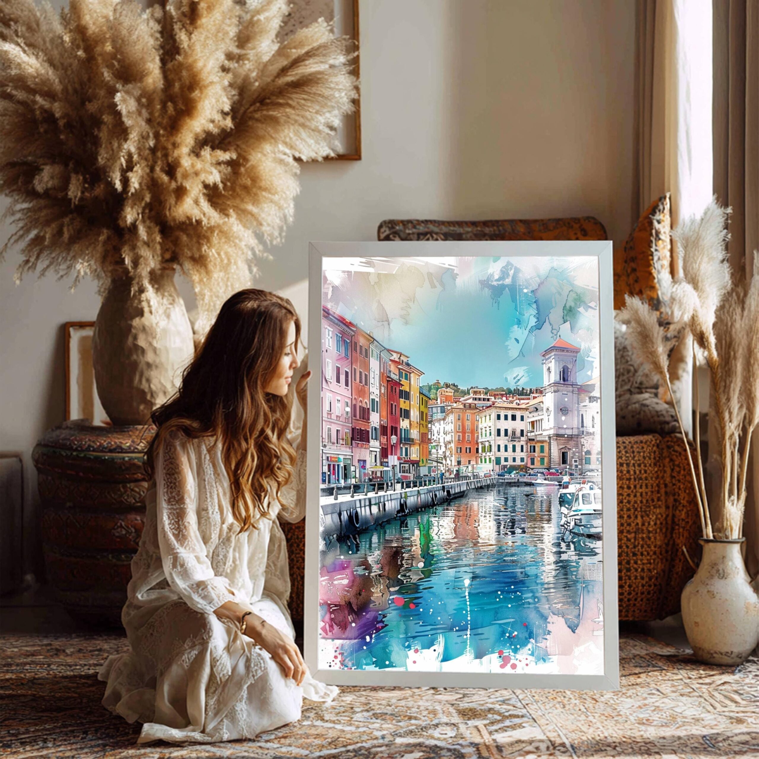 Trieste Italy Watercolor: Travel Art Print - Image 4