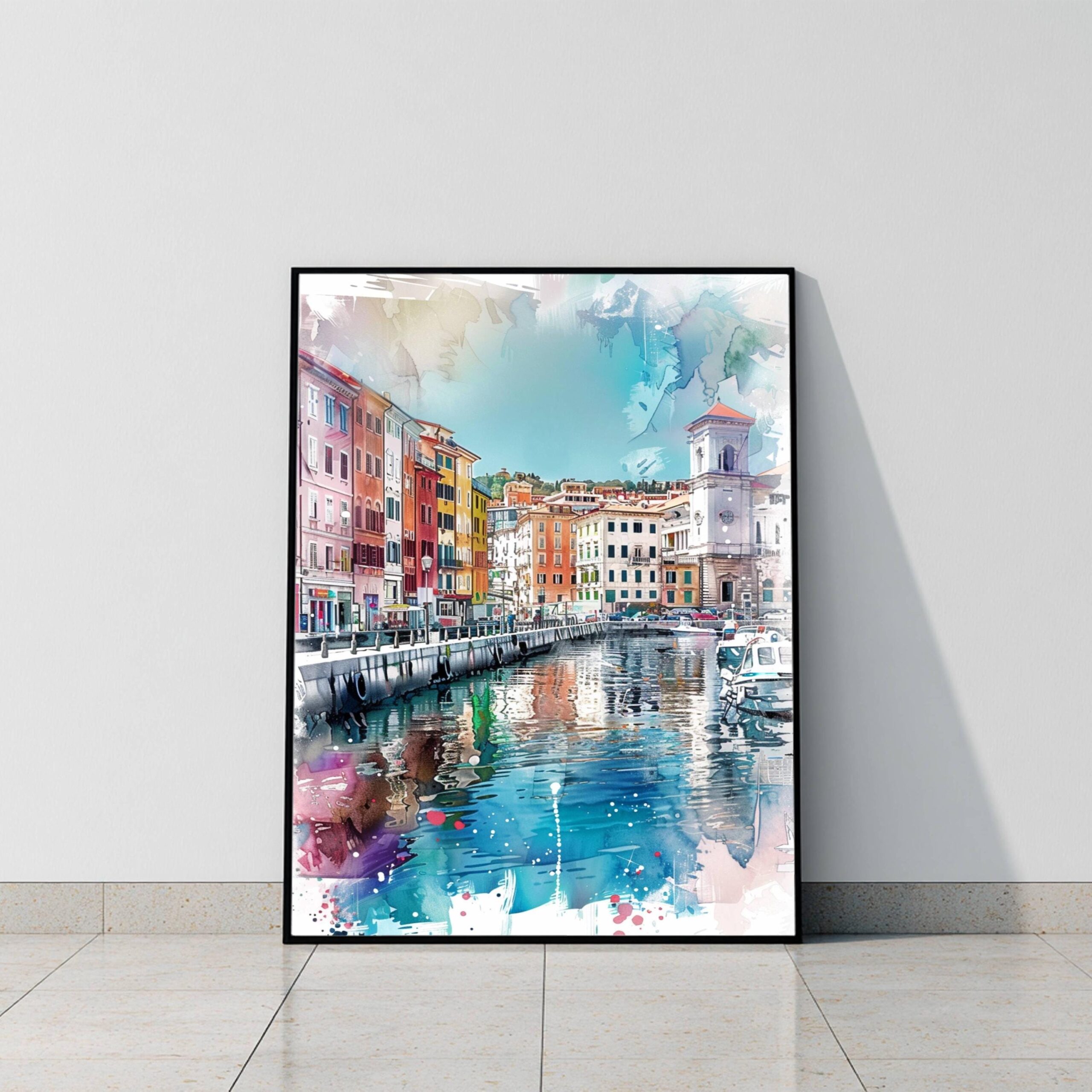 Trieste Italy Watercolor: Travel Art Print - Image 8
