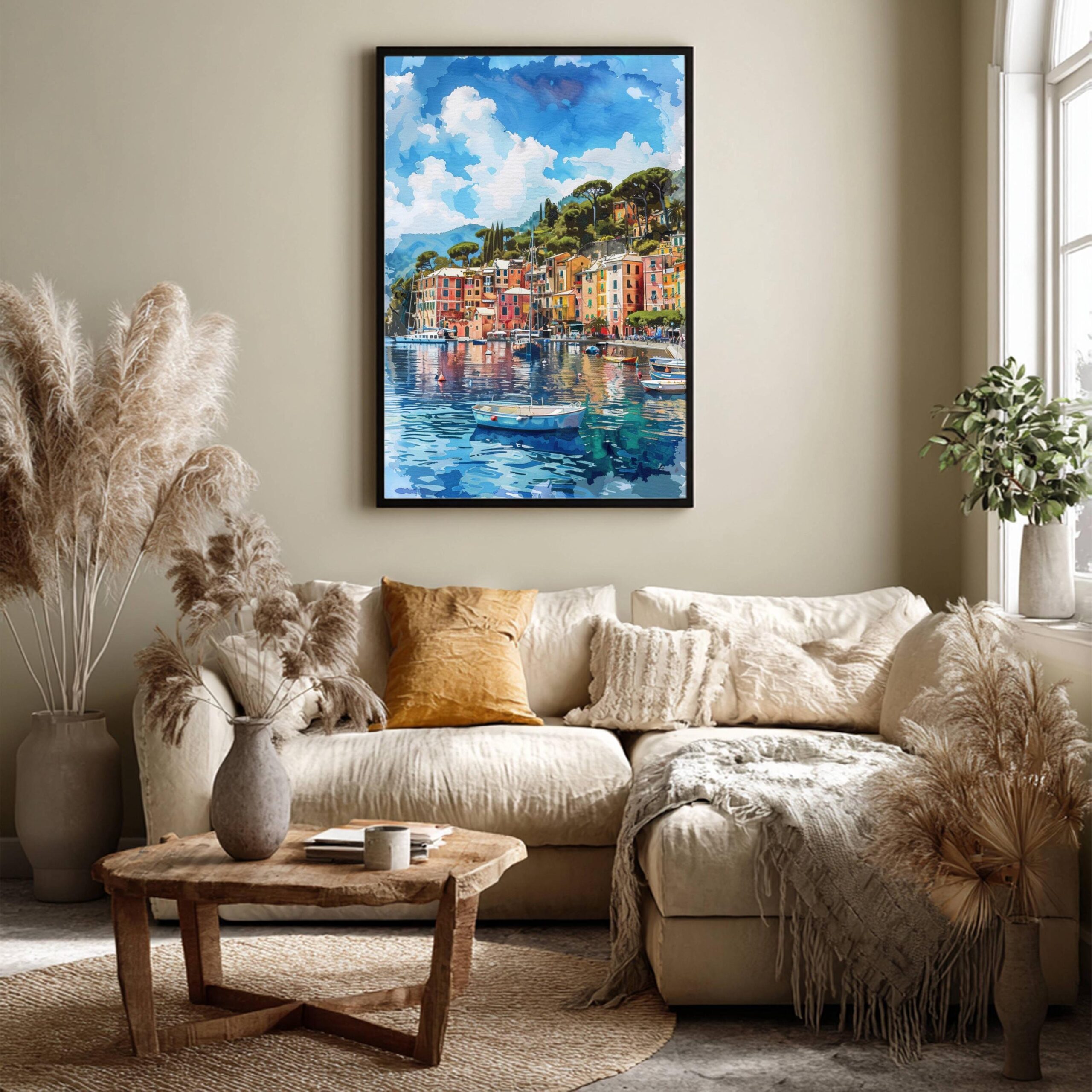 Portofino Italy Europe Watercolor: Travel Art Print - Image 7