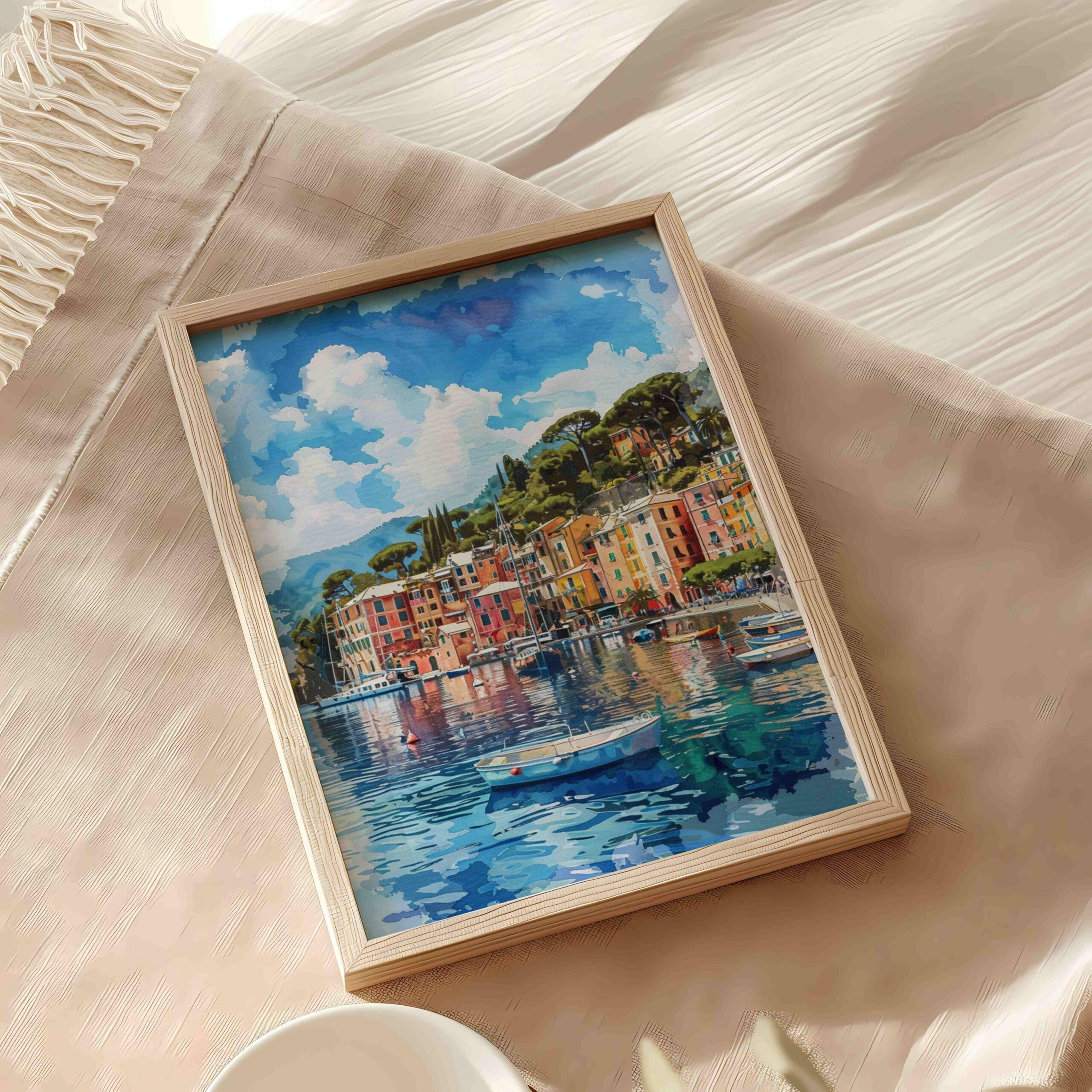 Portofino Italy Europe Watercolor: Travel Art Print - Image 9