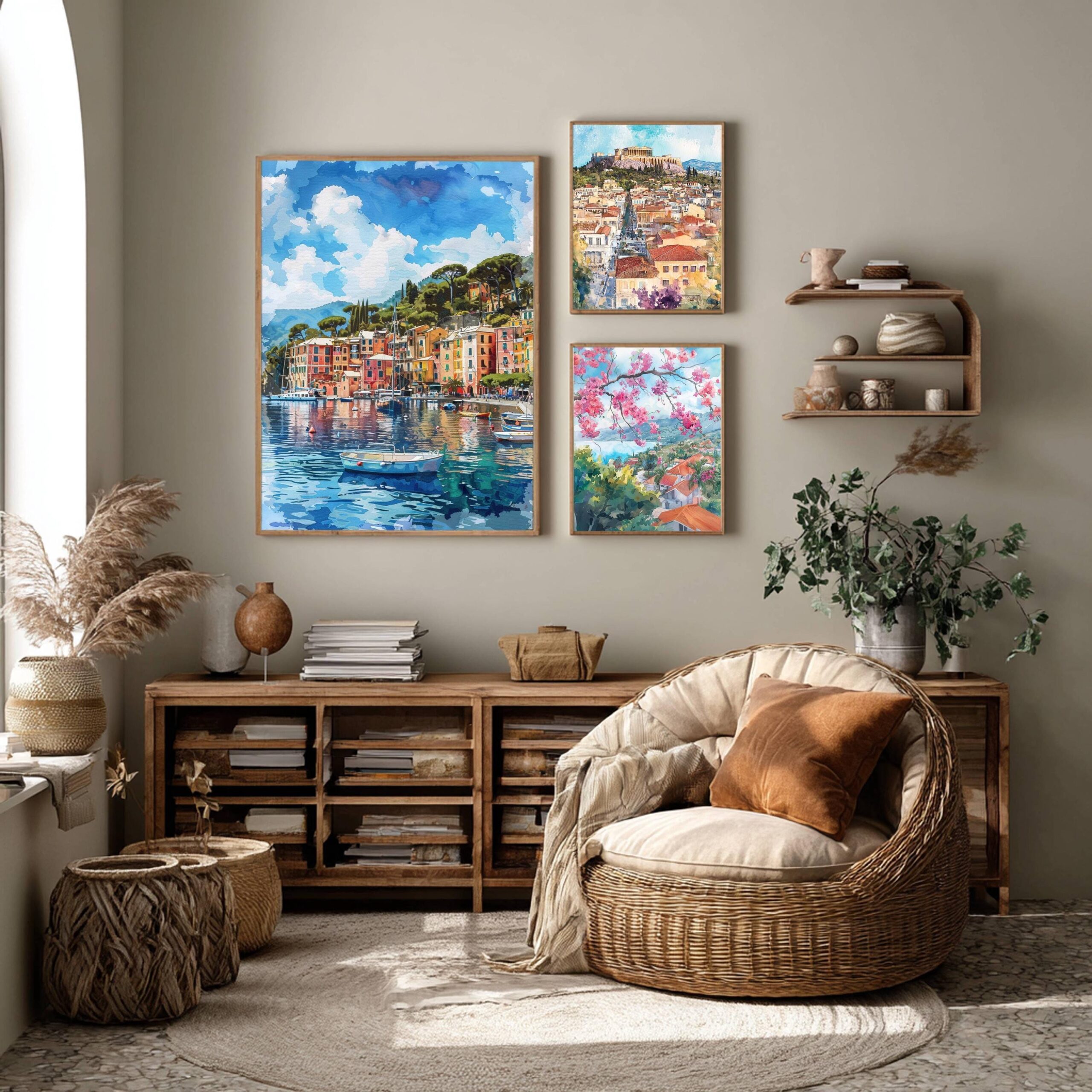 Portofino Italy Europe Watercolor: Travel Art Print - Image 2