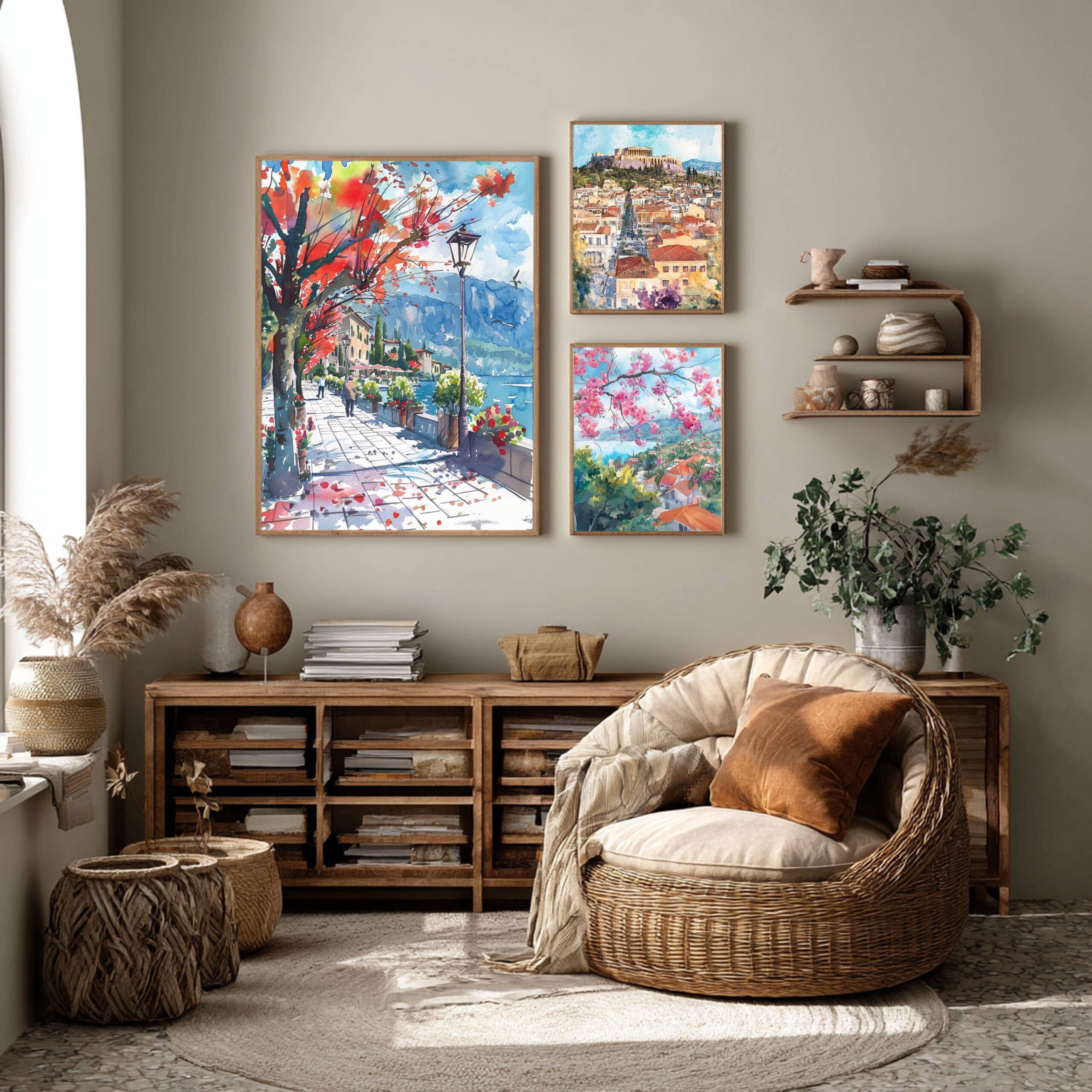 Lake Garda Italy Watercolor Print: Travel Art Poster - Image 2