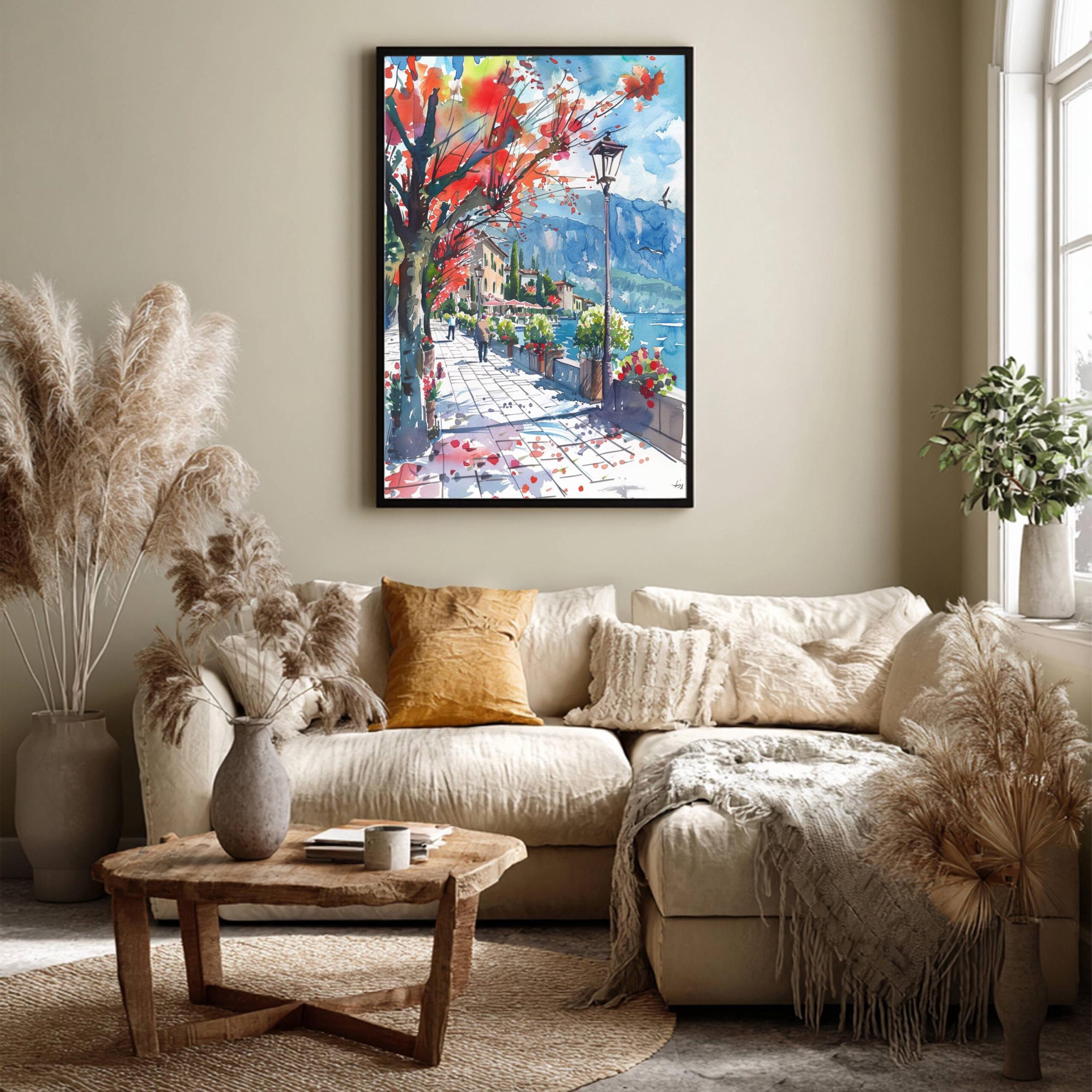 Lake Garda Italy Watercolor Print: Travel Art Poster - Image 7