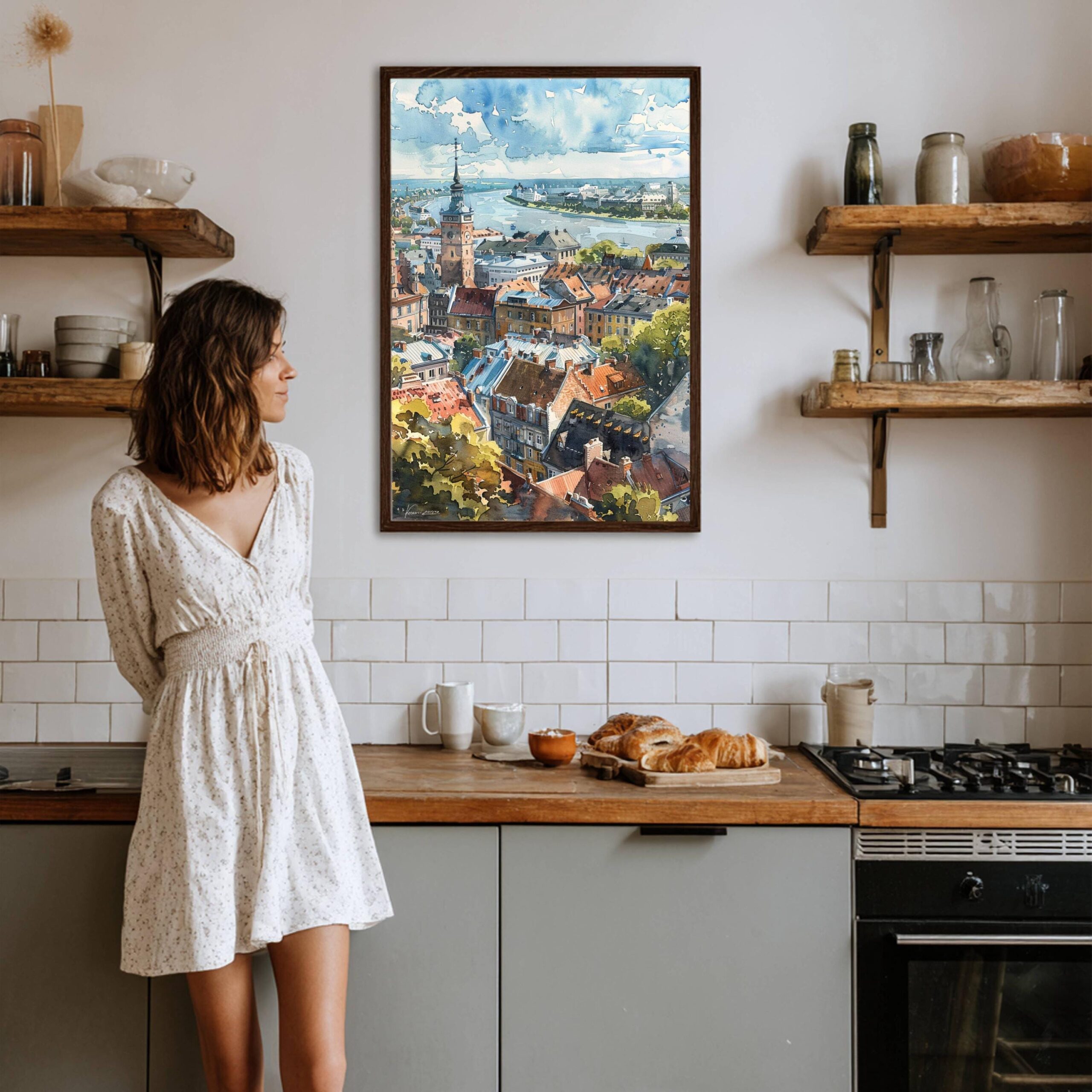 Latvia Europe Watercolor Print: Travel Art Poster - Image 4