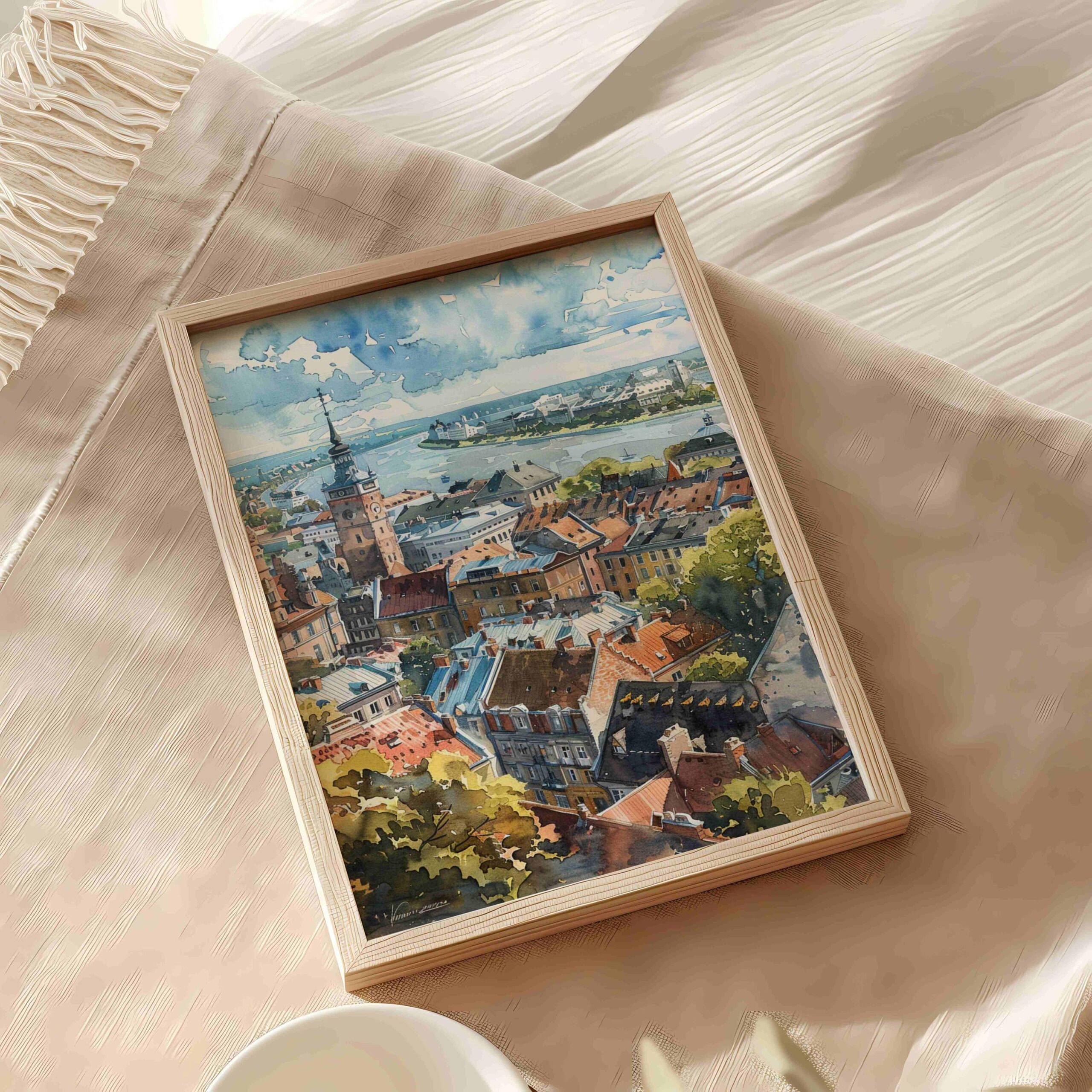 Latvia Europe Watercolor Print: Travel Art Poster - Image 9