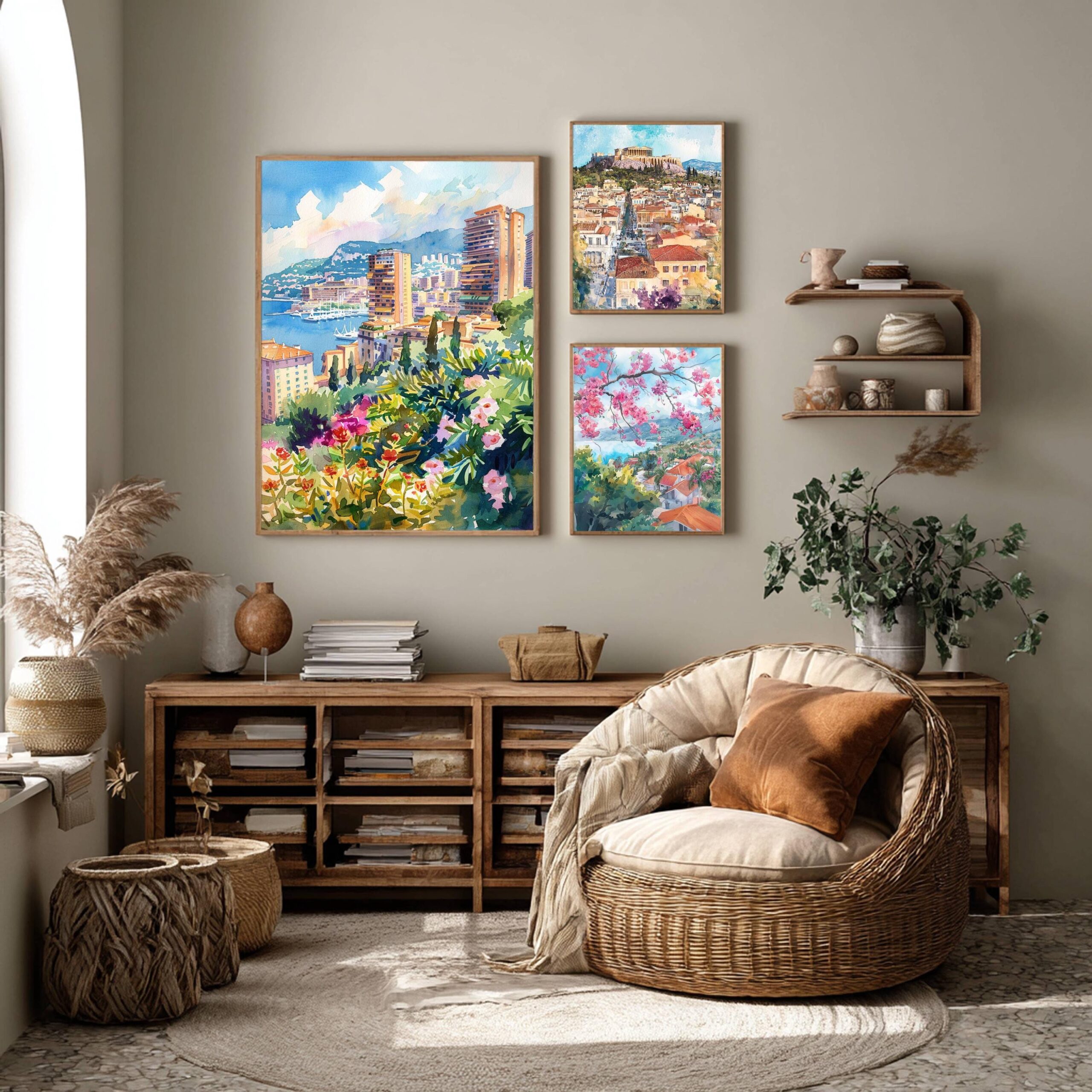 Monaco Europe Watercolor: Travel Art Poster - Image 2