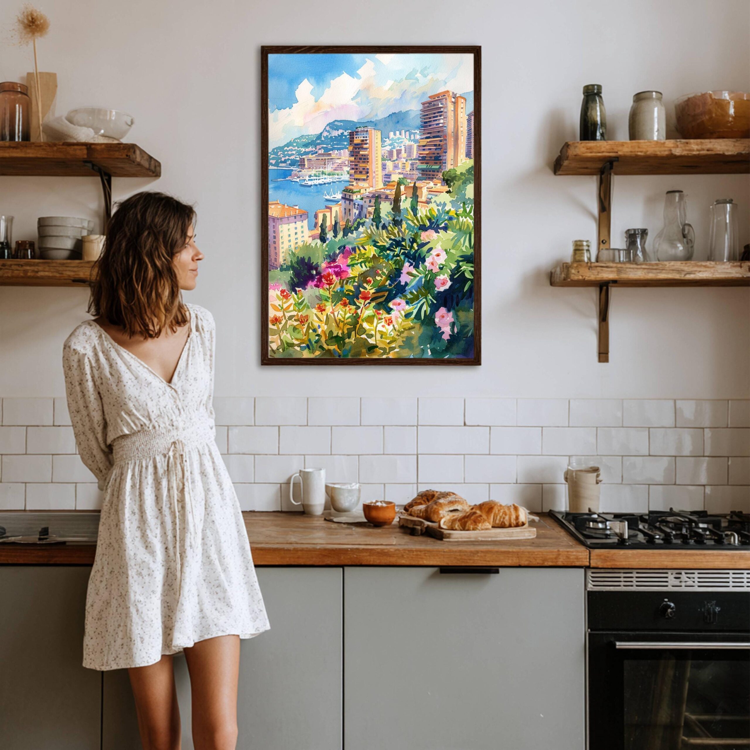 Monaco Europe Watercolor: Travel Art Poster - Image 4