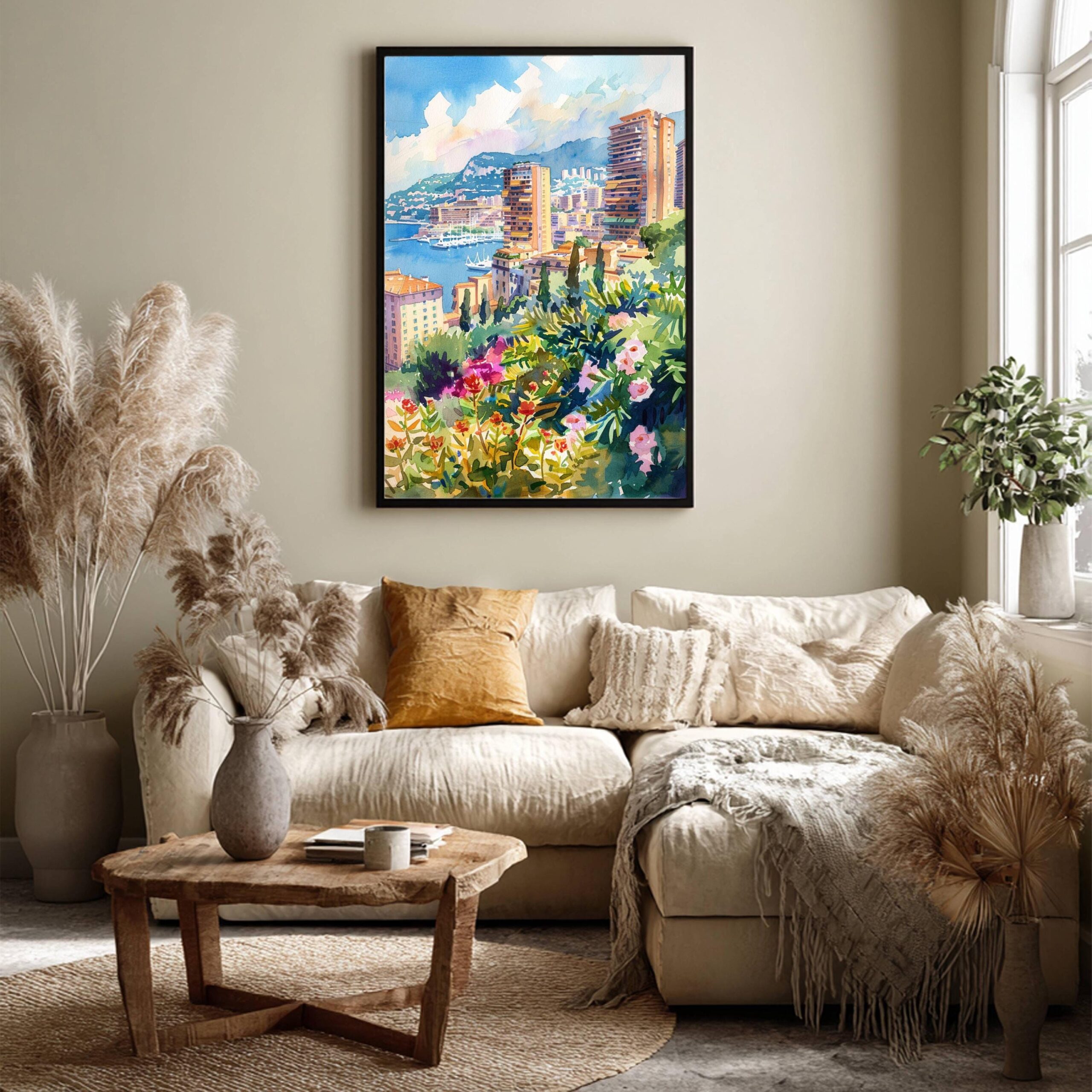 Monaco Europe Watercolor: Travel Art Poster - Image 7