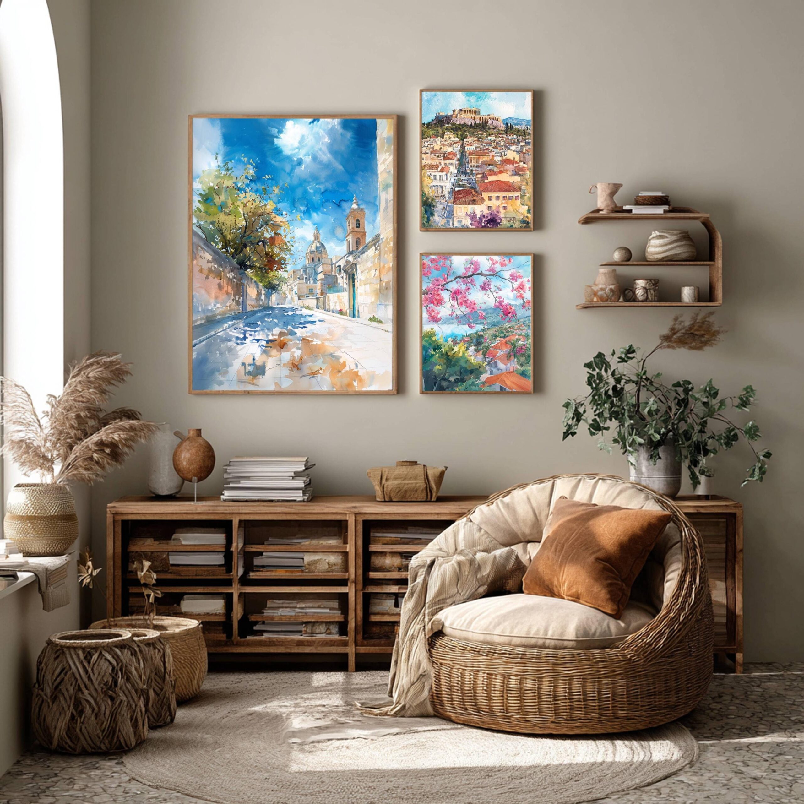 Mdina Malta Europe Watercolor: Travel Art Poster - Image 2