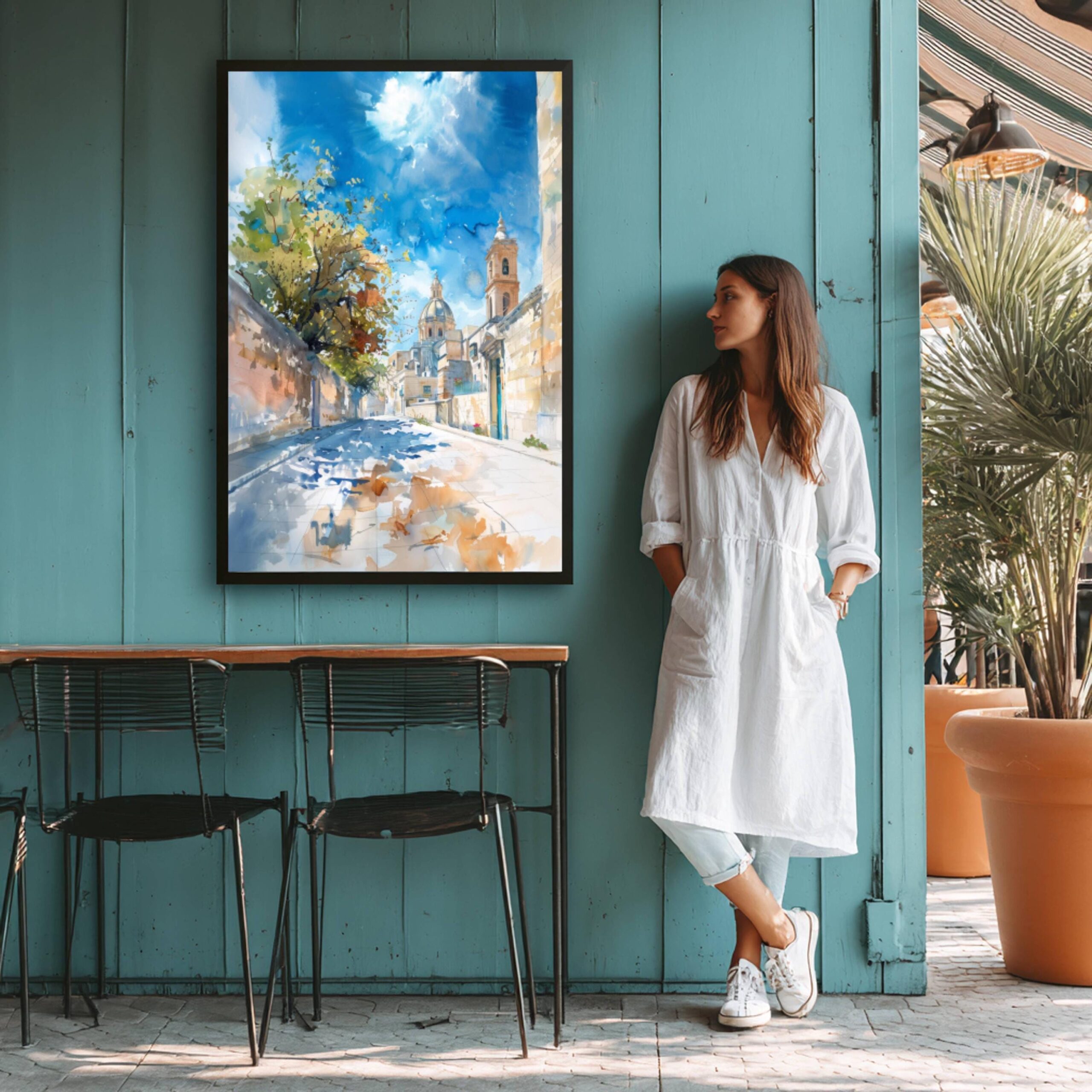 Mdina Malta Europe Watercolor: Travel Art Poster - Image 5