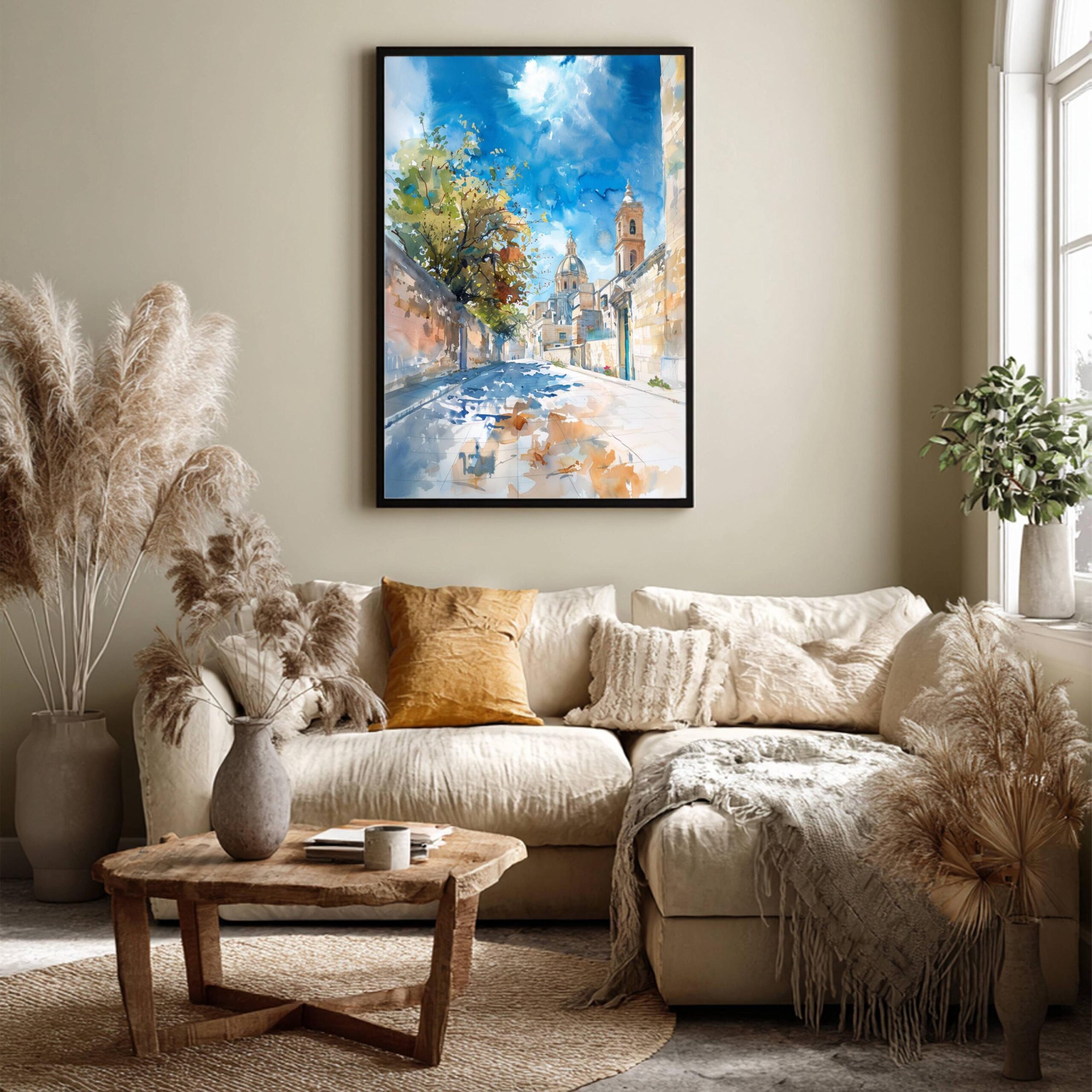 Mdina Malta Europe Watercolor: Travel Art Poster - Image 7