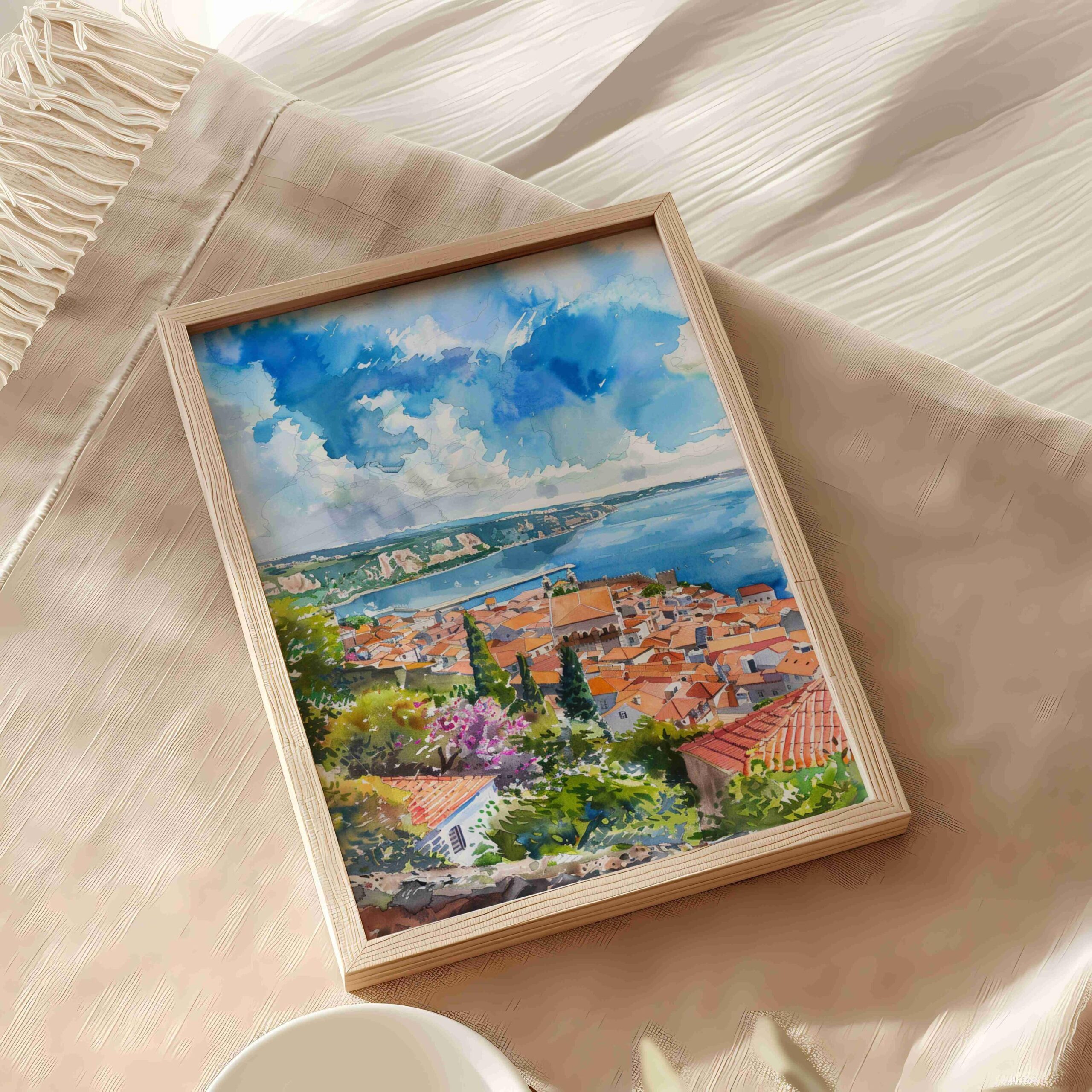 Portugal Europe Watercolor: Vacation Travel Art Poster - Image 9