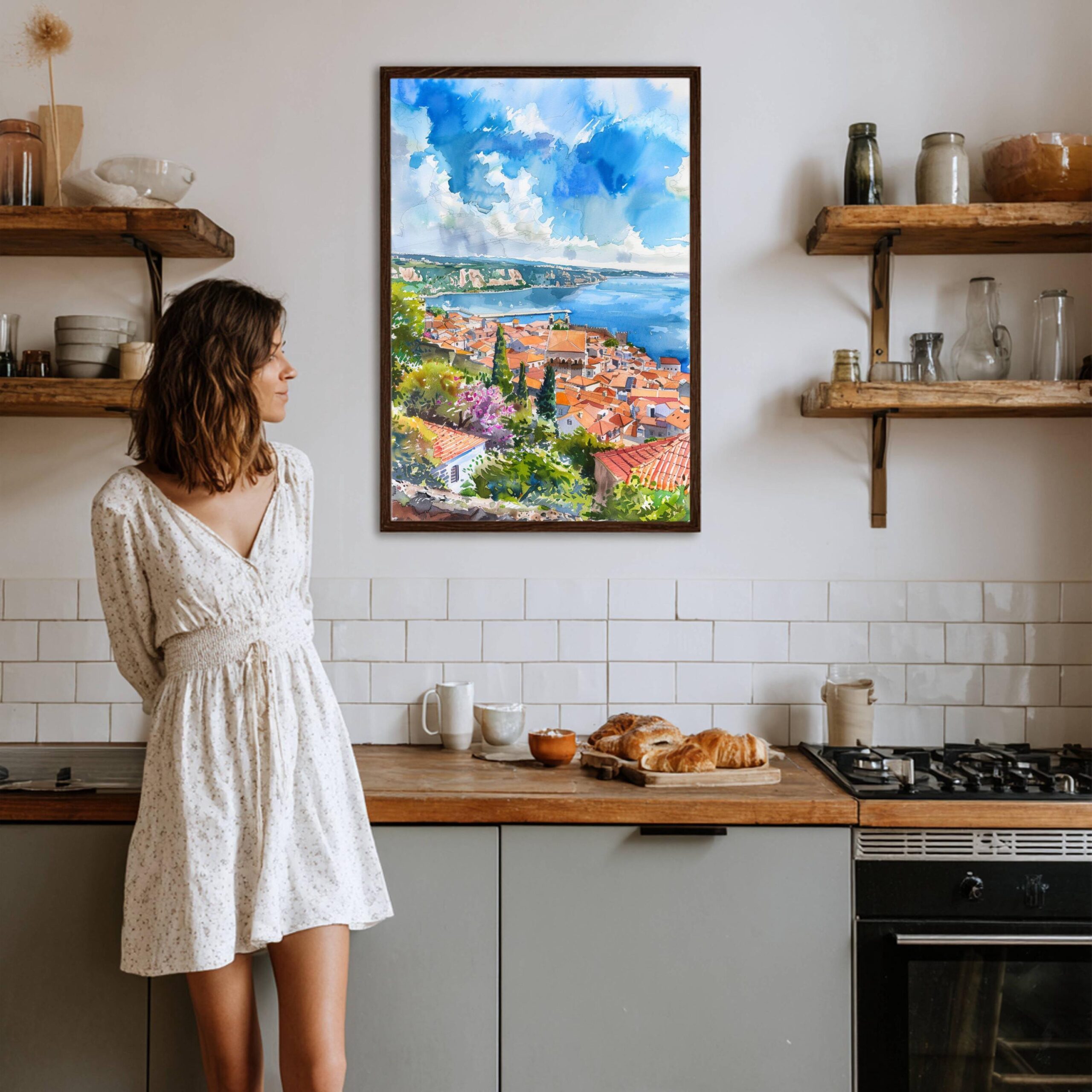 Portugal Europe Watercolor: Vacation Travel Art Poster - Image 4