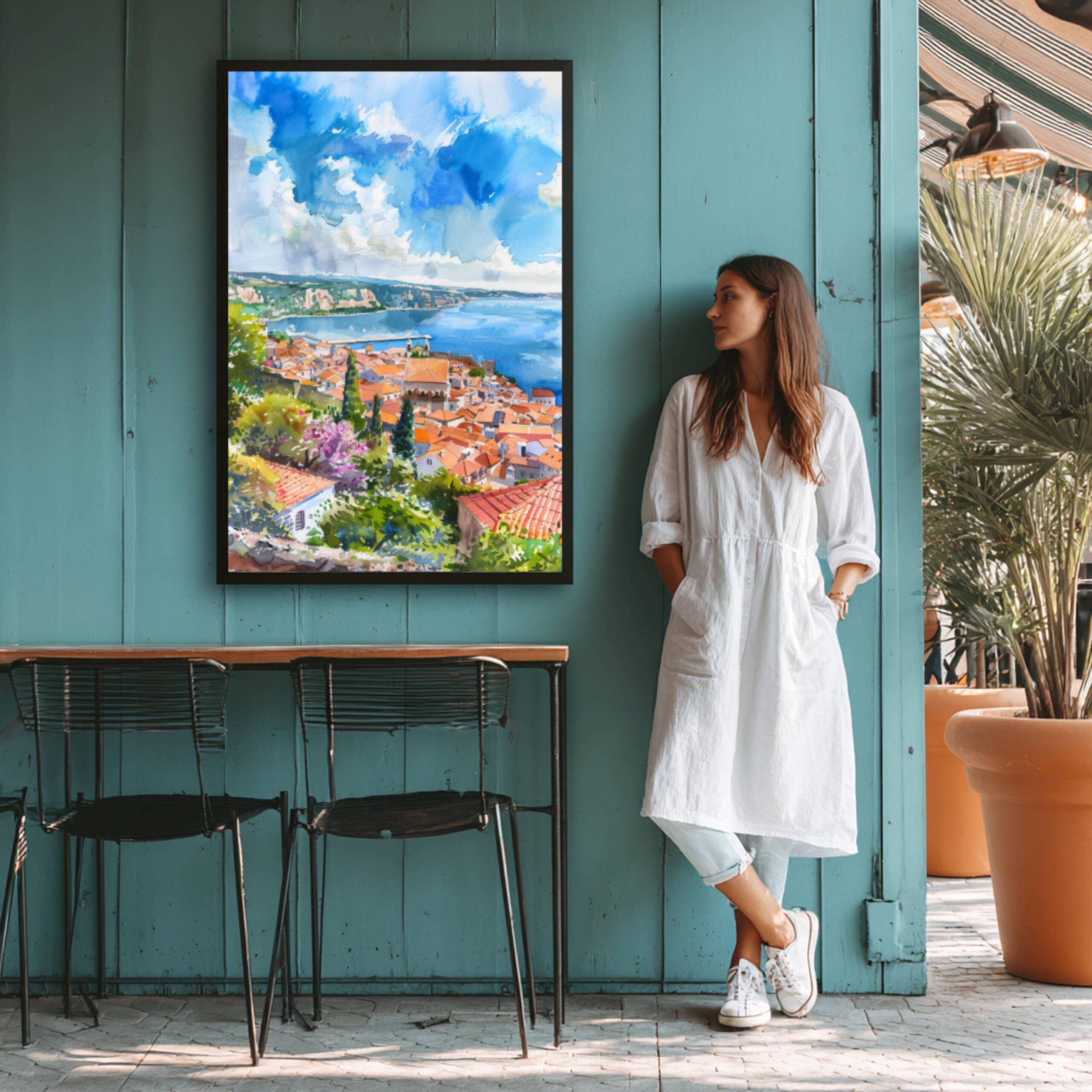 Portugal Europe Watercolor: Vacation Travel Art Poster - Image 5