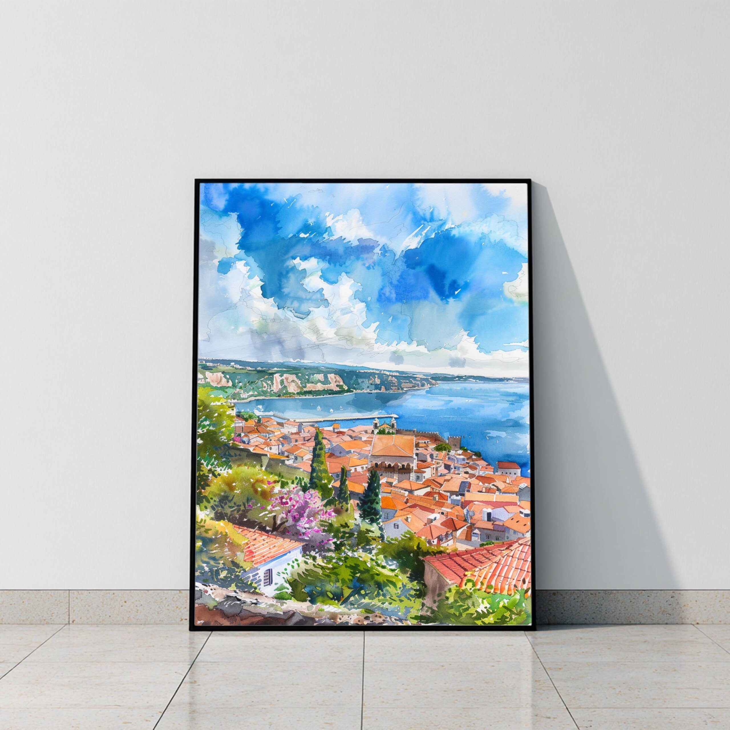 Portugal Europe Watercolor: Vacation Travel Art Poster - Image 8