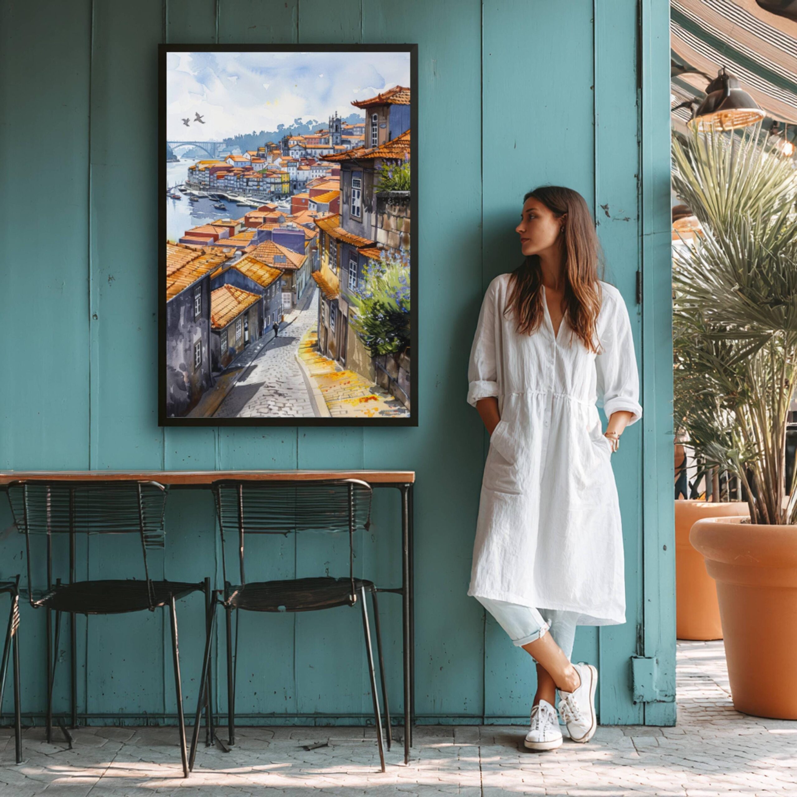 Porto Portugal Europe Watercolor: Vacation Travel Art Poster - Image 5