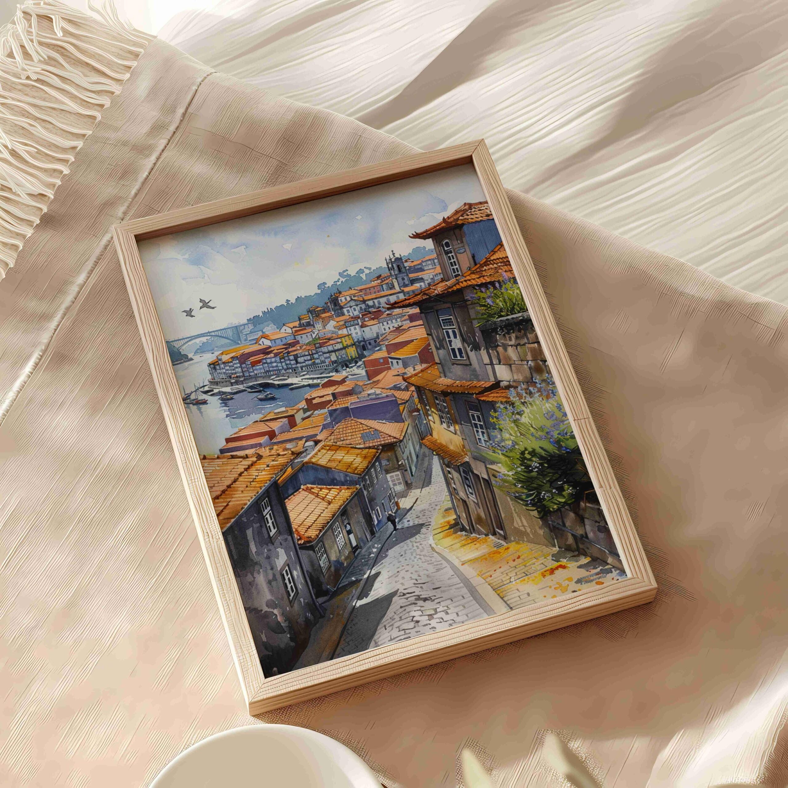 Porto Portugal Europe Watercolor: Vacation Travel Art Poster - Image 9