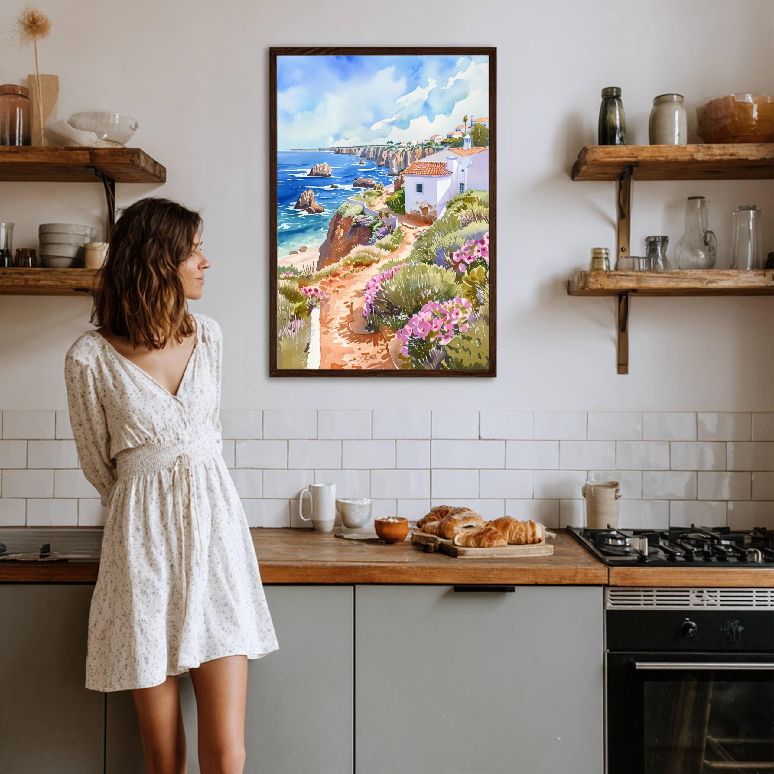 The Algarve Portugal Europe Watercolor: Vacation Travel Art Poster - Image 4