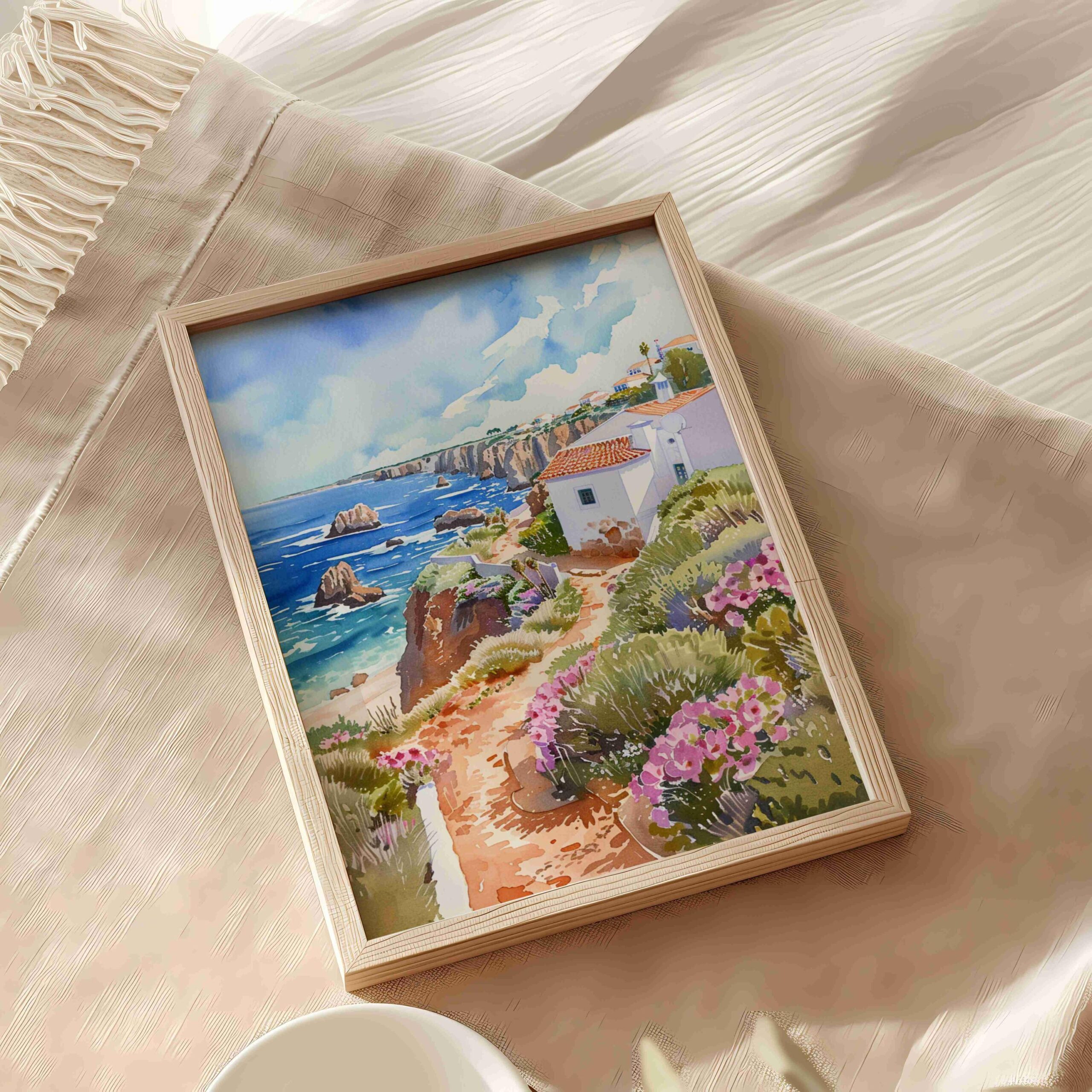 The Algarve Portugal Europe Watercolor: Vacation Travel Art Poster - Image 9