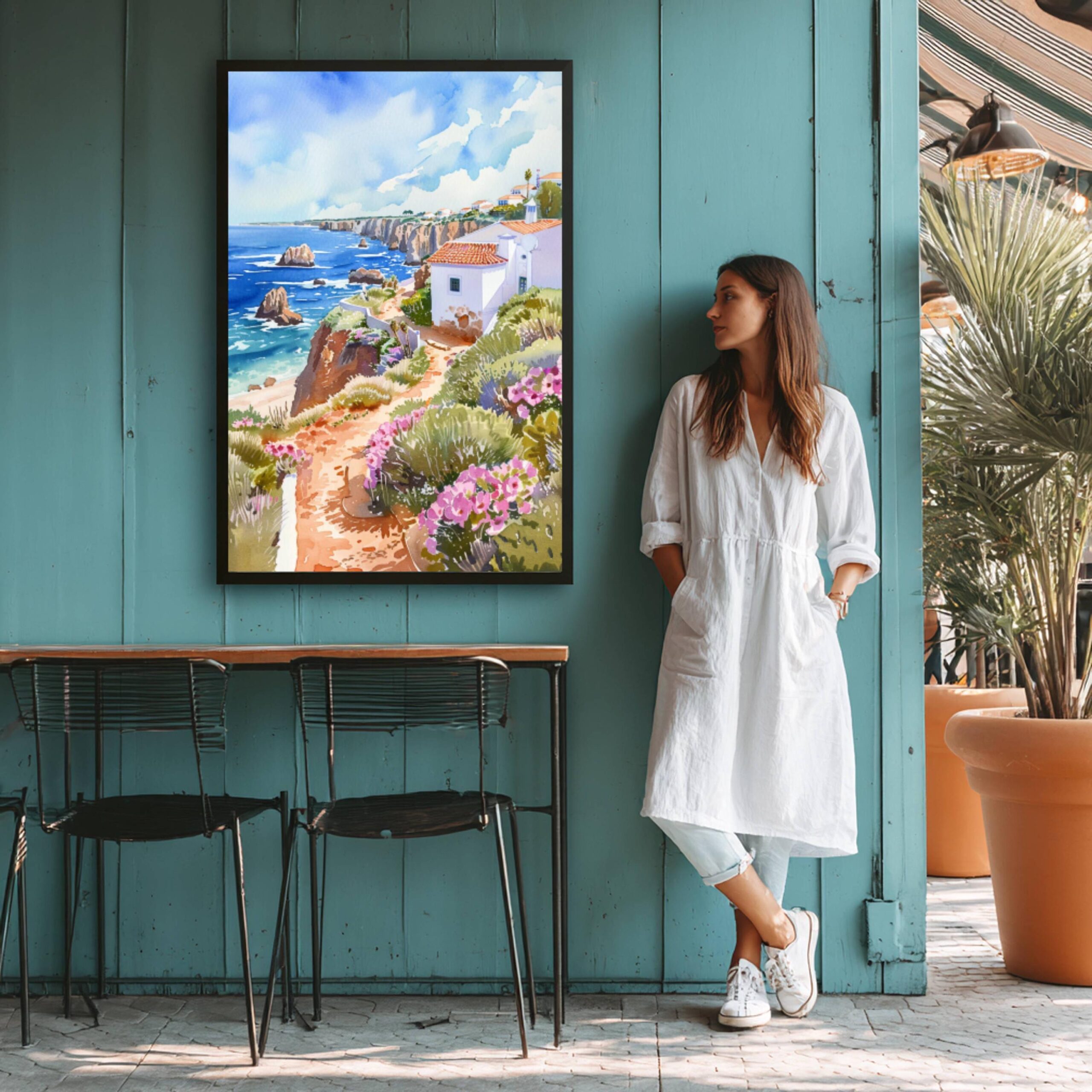 The Algarve Portugal Europe Watercolor: Vacation Travel Art Poster - Image 5