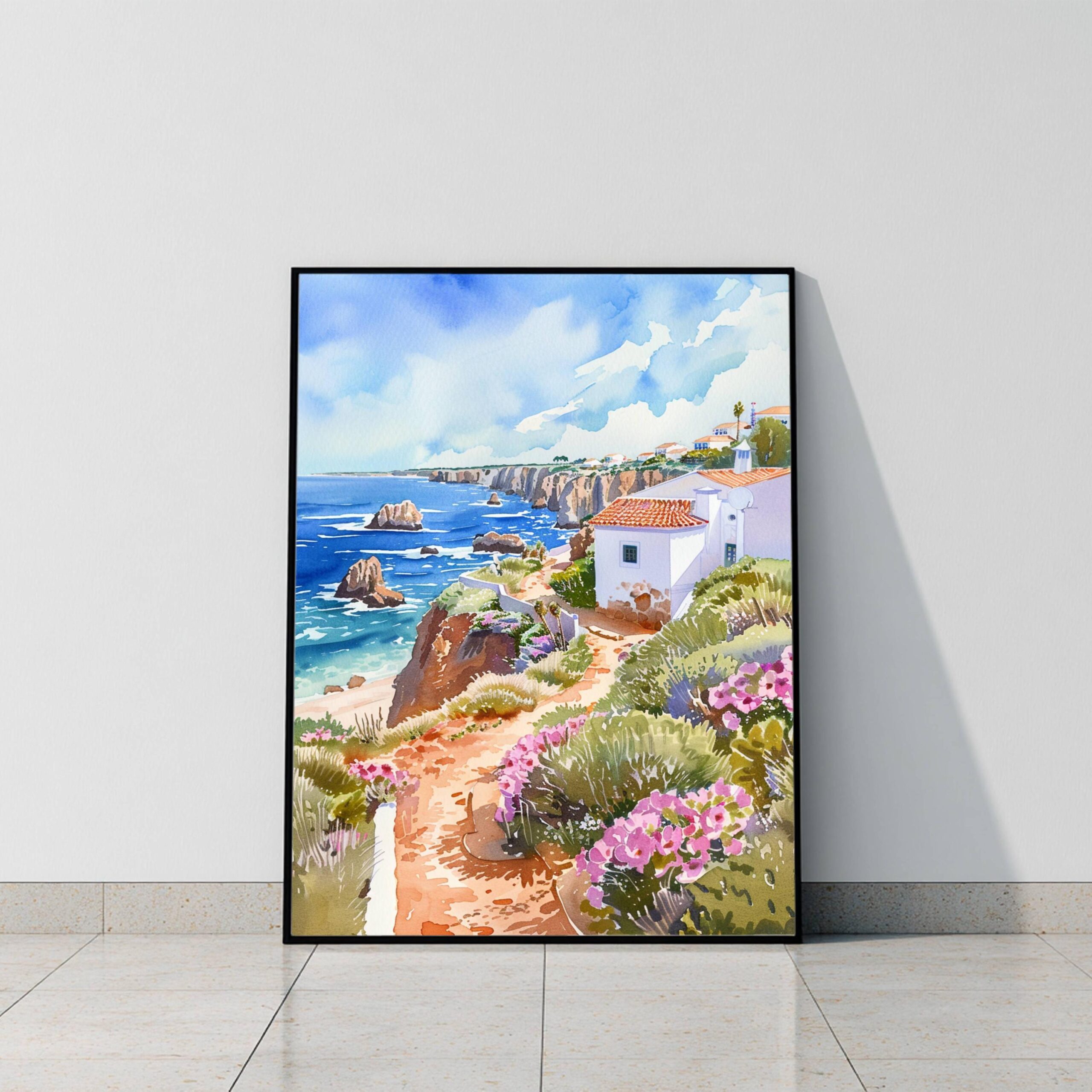 The Algarve Portugal Europe Watercolor: Vacation Travel Art Poster - Image 8