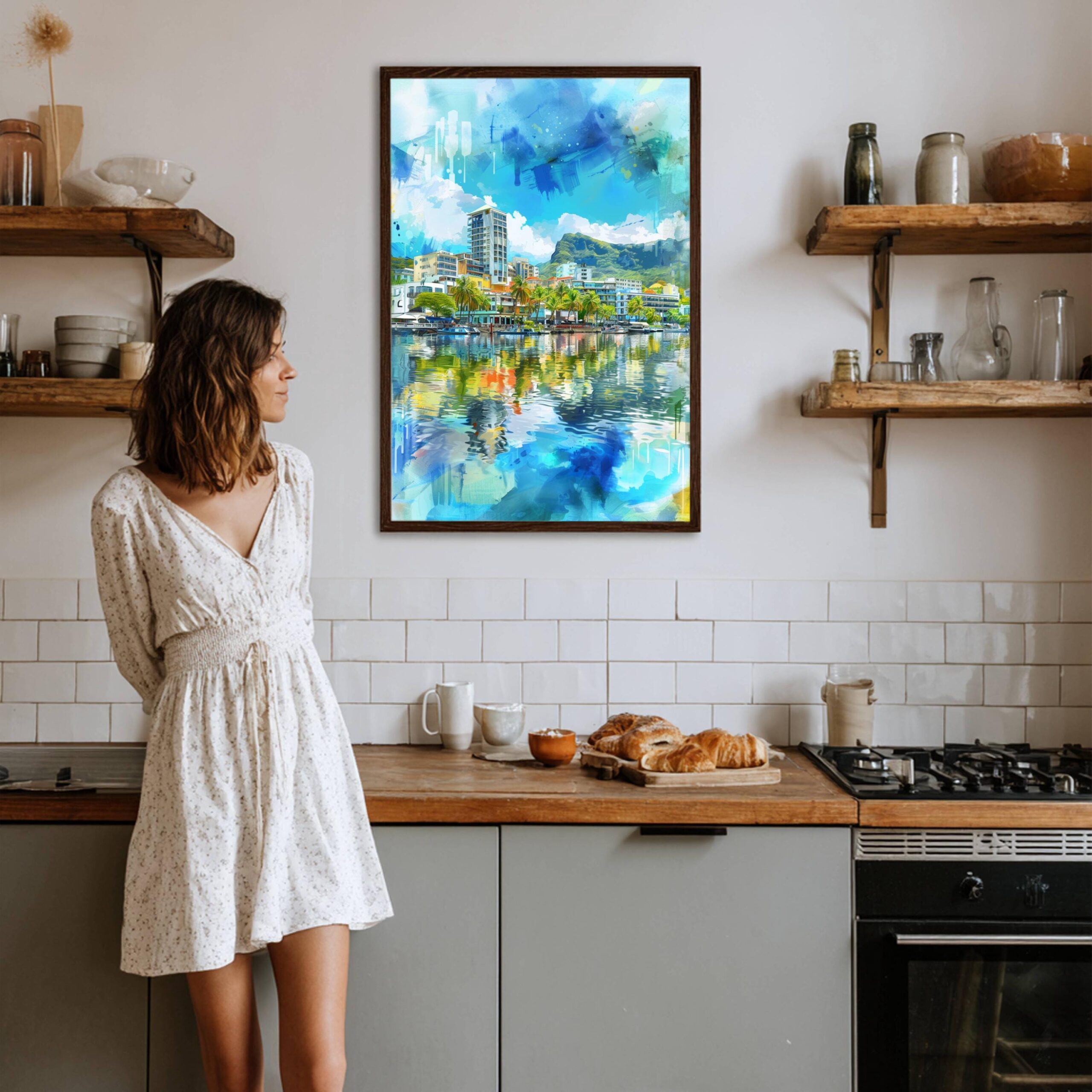 Mauritius Watercolor Print: Indian Ocean Art Travel Poster - Image 4