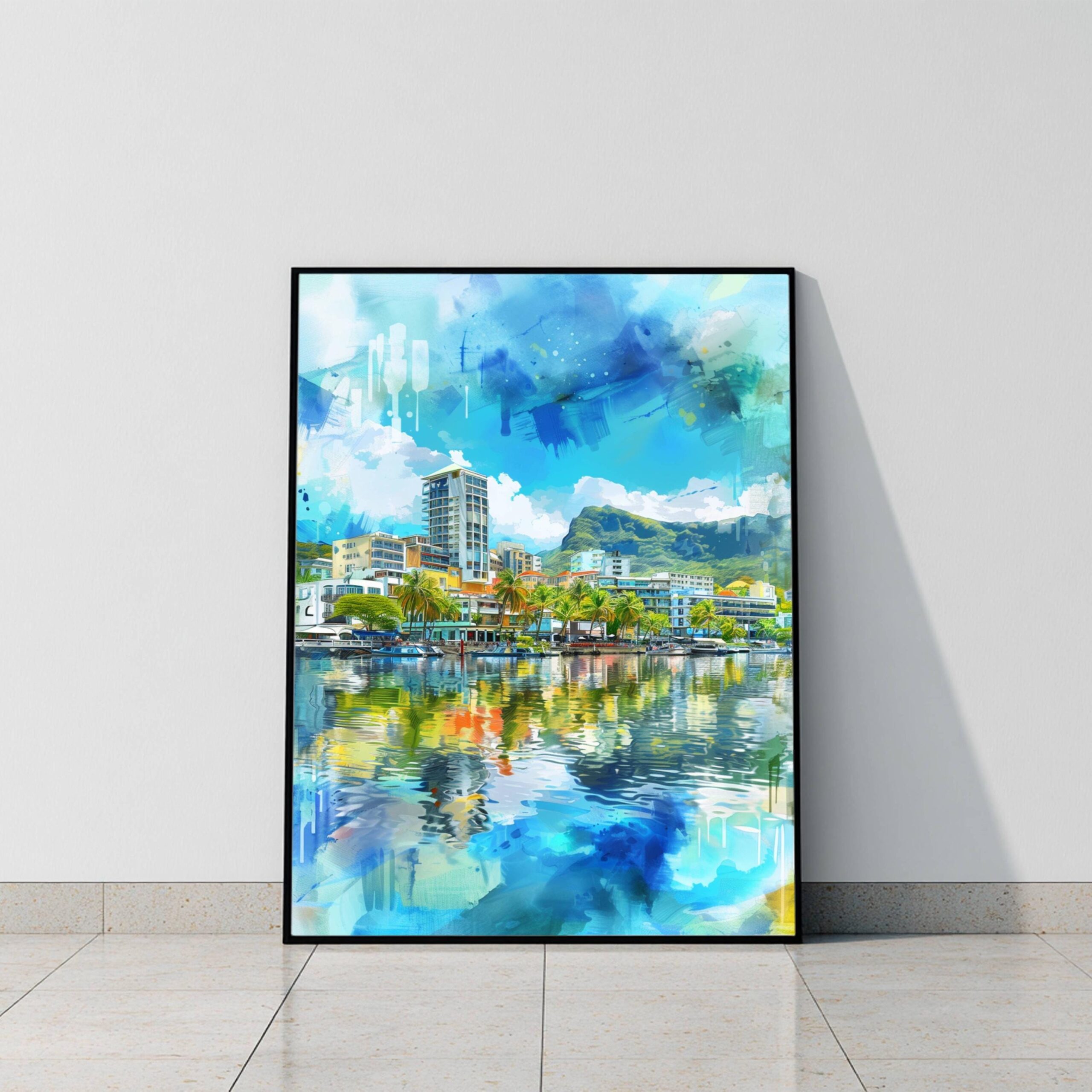 Mauritius Watercolor Print: Indian Ocean Art Travel Poster - Image 8
