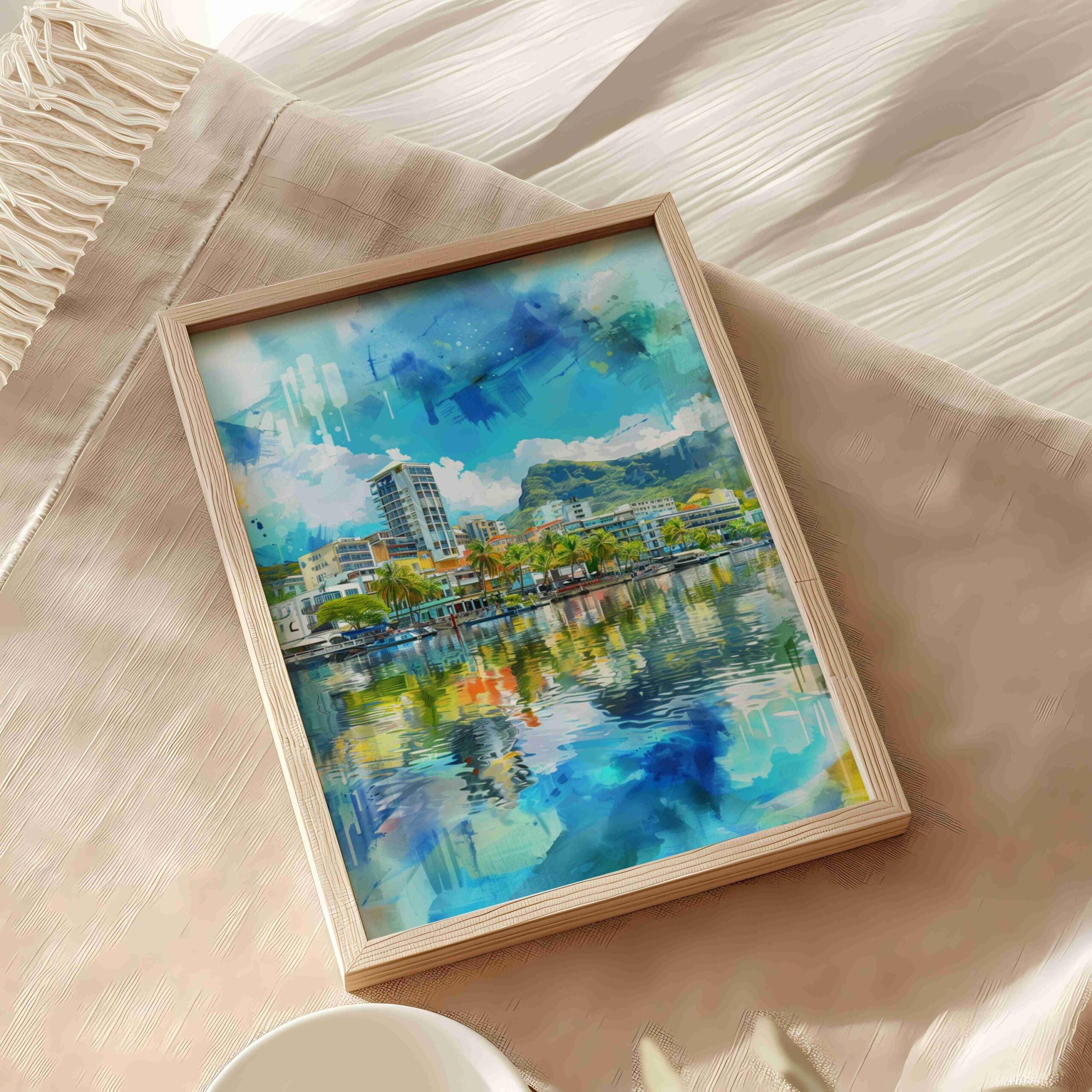 Mauritius Watercolor Print: Indian Ocean Art Travel Poster - Image 9