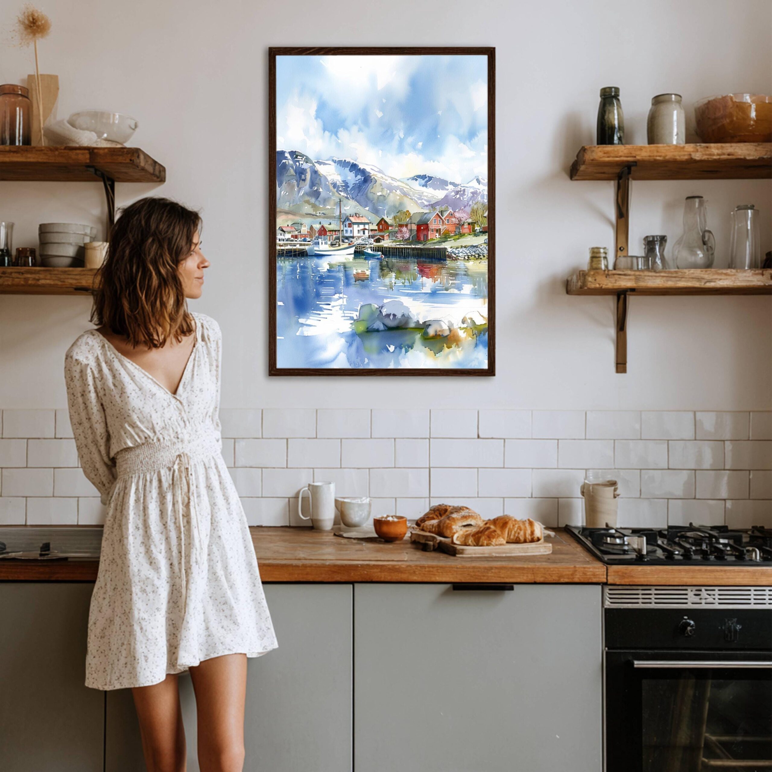 Tromsø Norway Scandinavia Watercolor Print: Vacation Travel Art Poster - Image 4