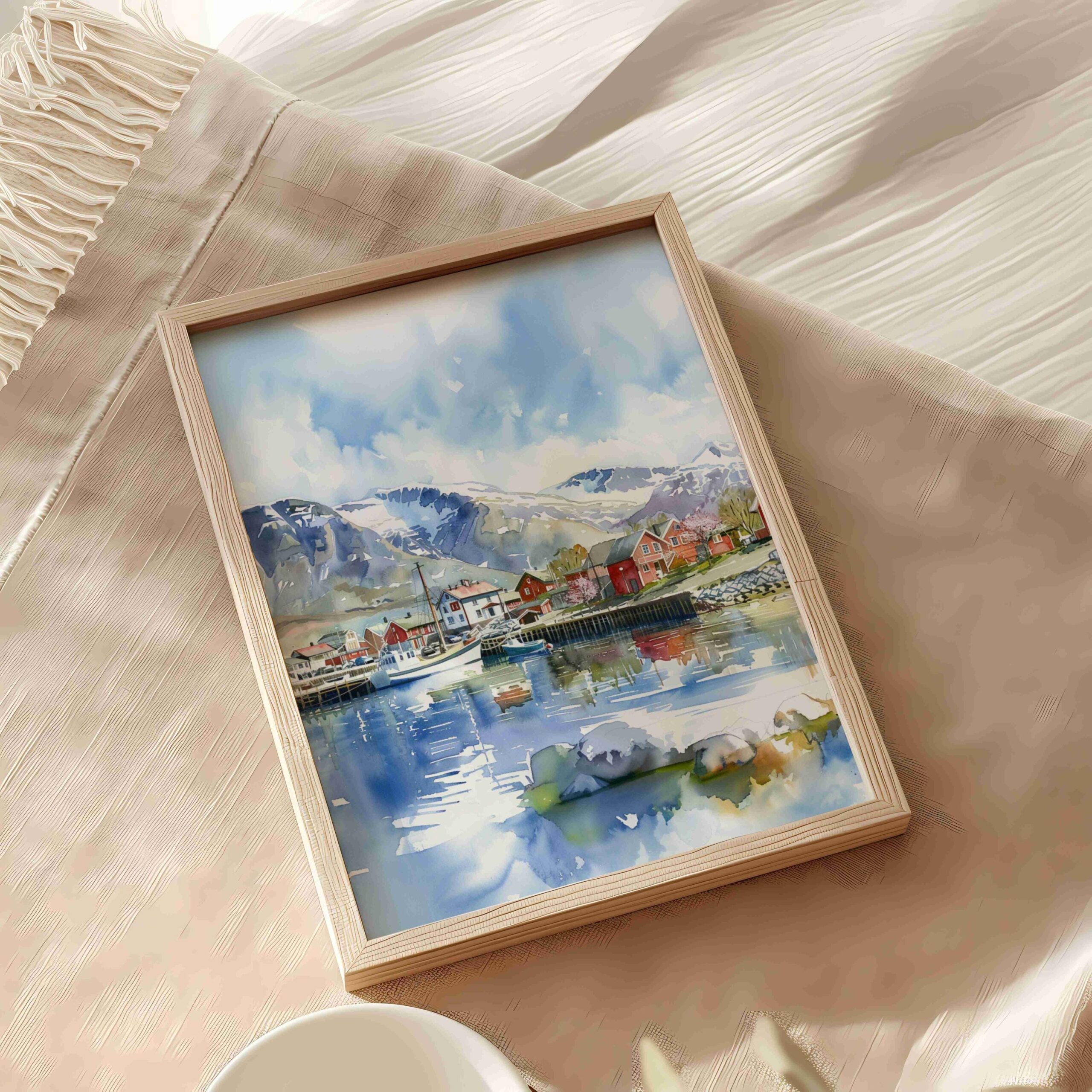 Tromsø Norway Scandinavia Watercolor Print: Vacation Travel Art Poster - Image 9