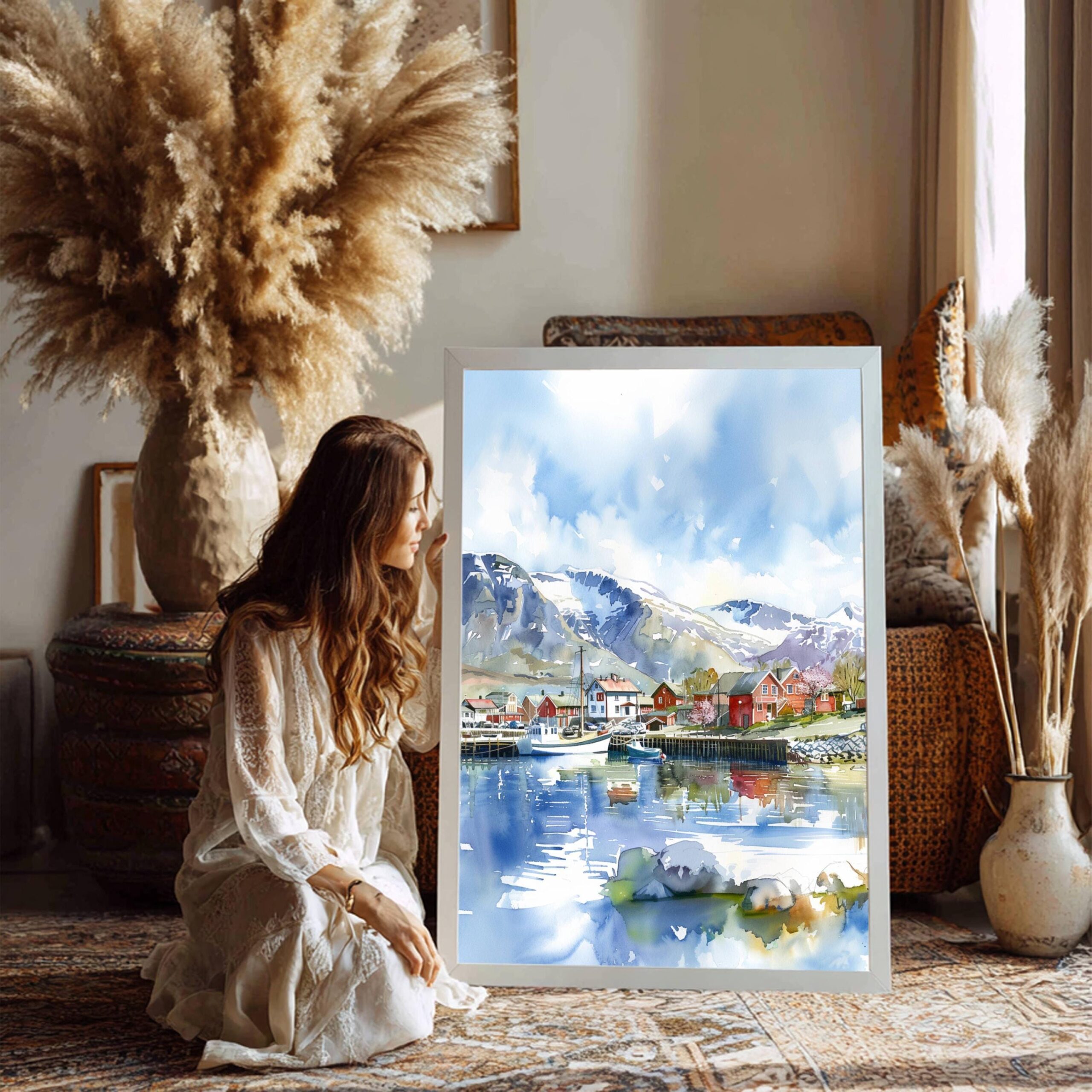 Tromsø Norway Scandinavia Watercolor Print: Vacation Travel Art Poster - Image 3