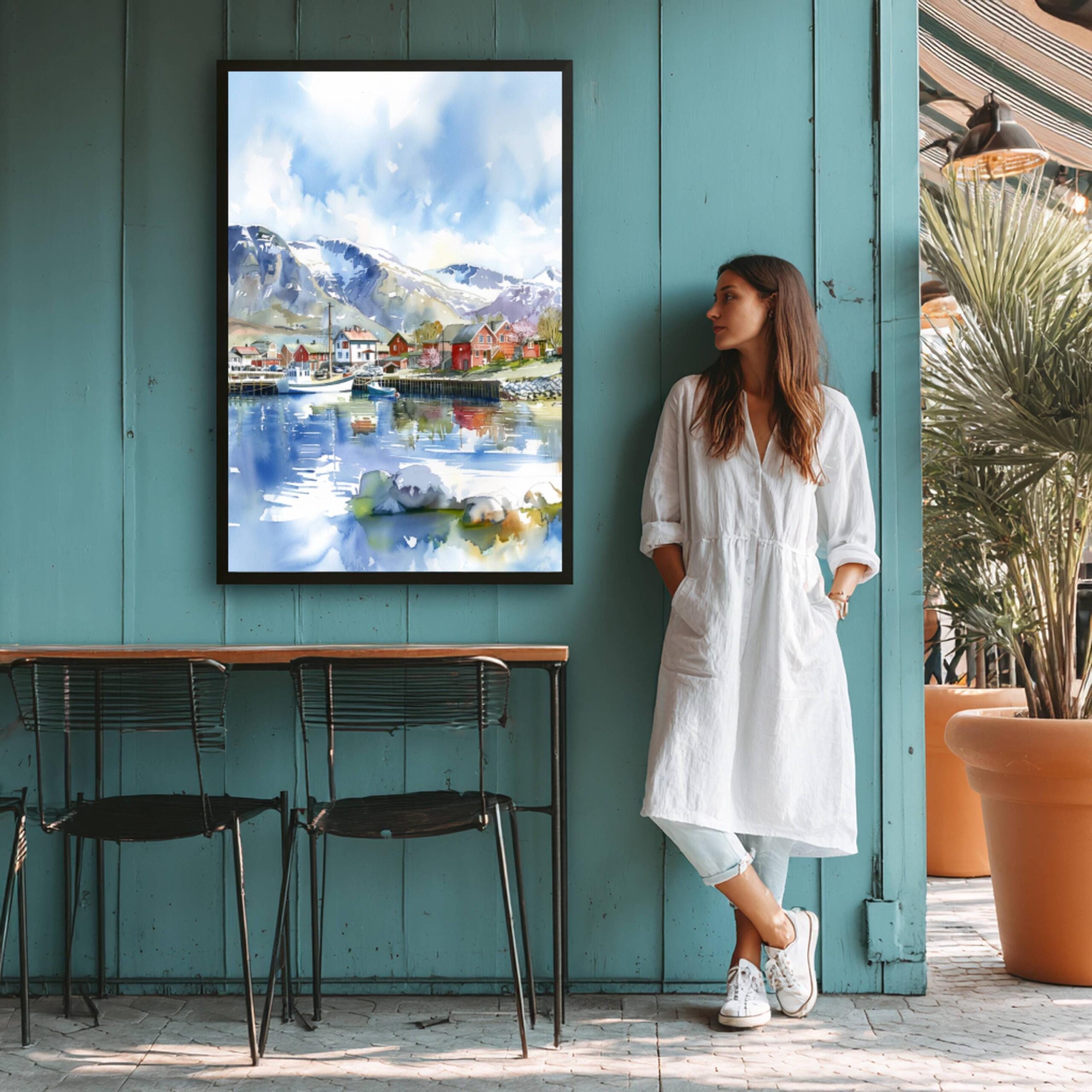 Tromsø Norway Scandinavia Watercolor Print: Vacation Travel Art Poster - Image 5