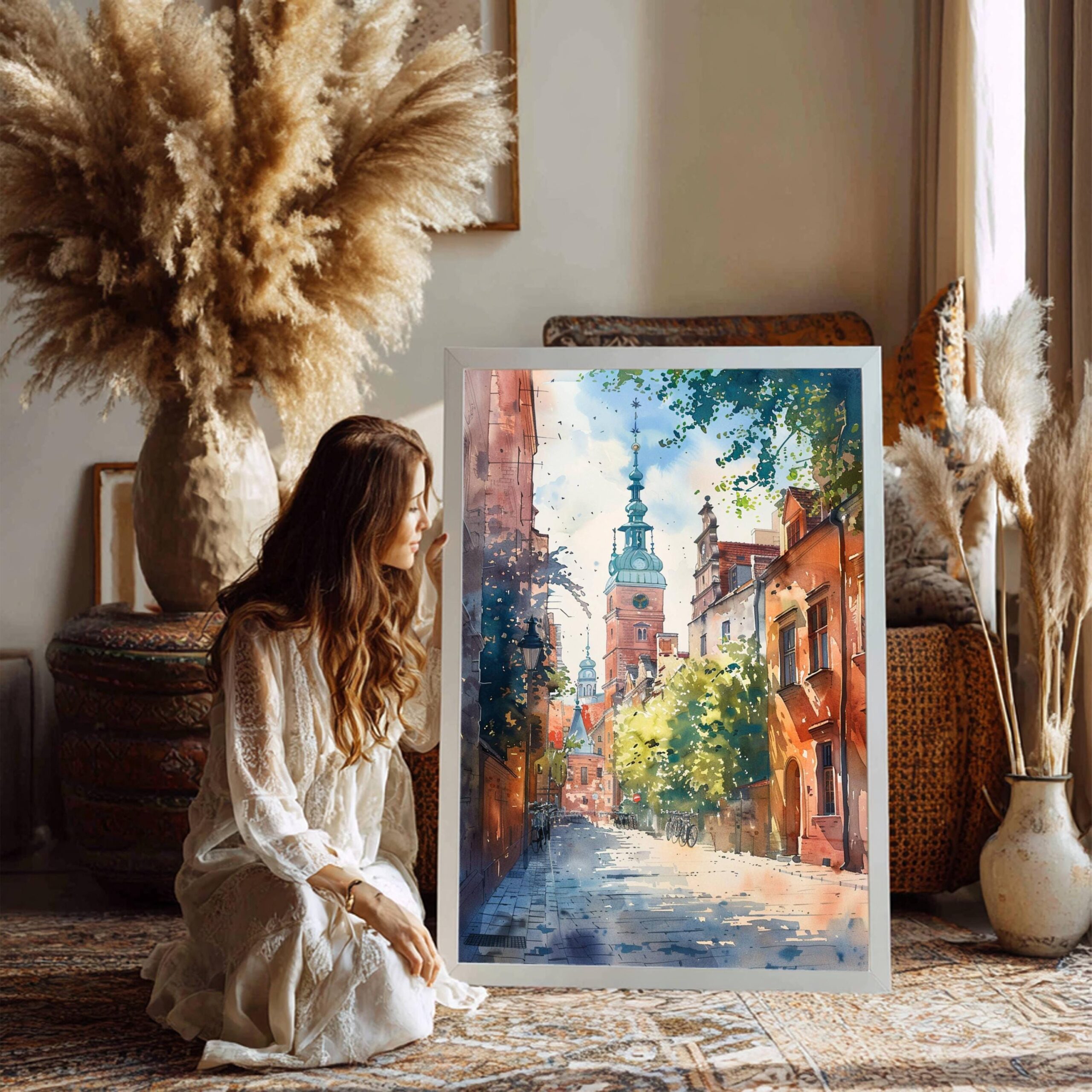 Warsaw Poland Europe Watercolor Print: Vacation Travel Art Poster - Image 3