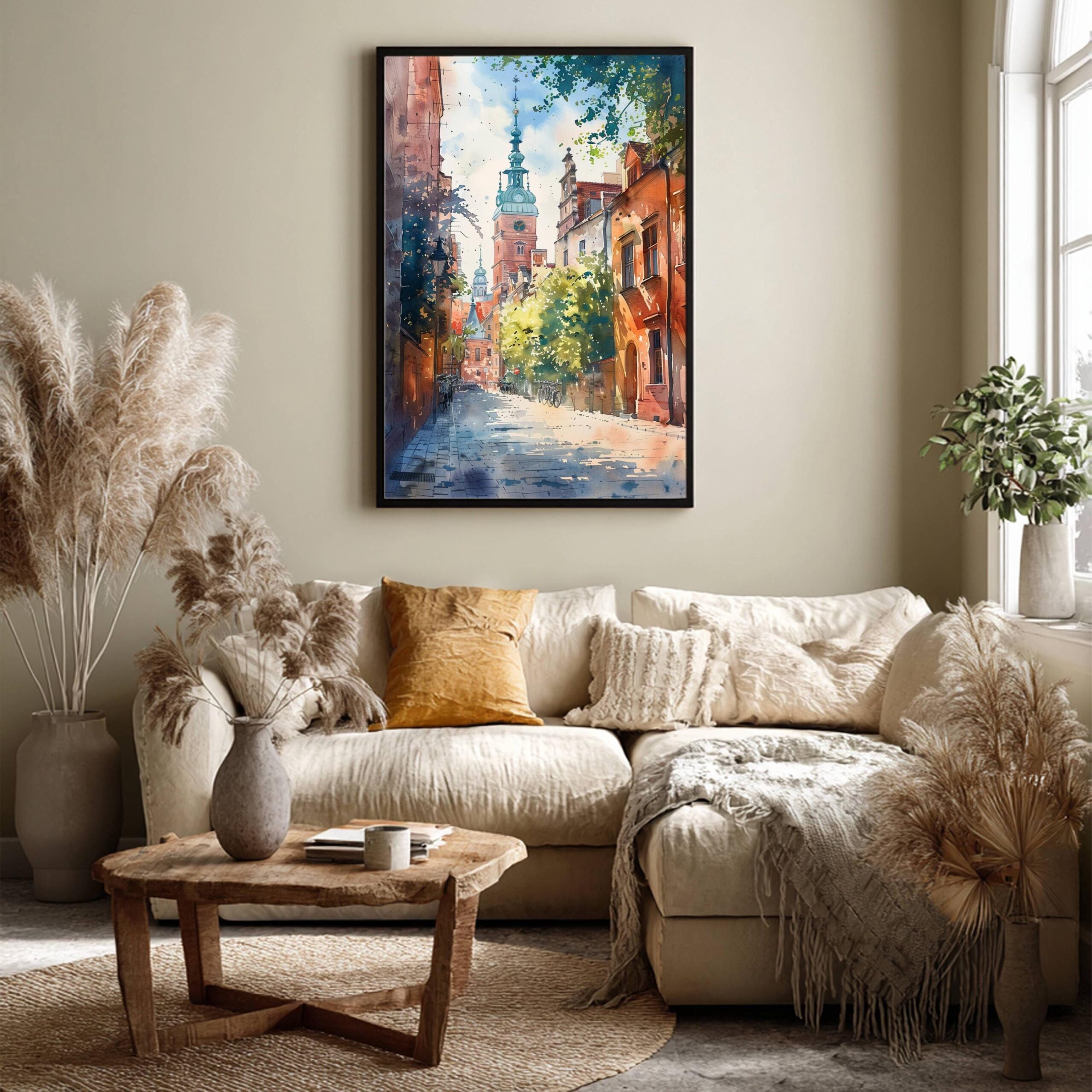 Warsaw Poland Europe Watercolor Print: Vacation Travel Art Poster - Image 7