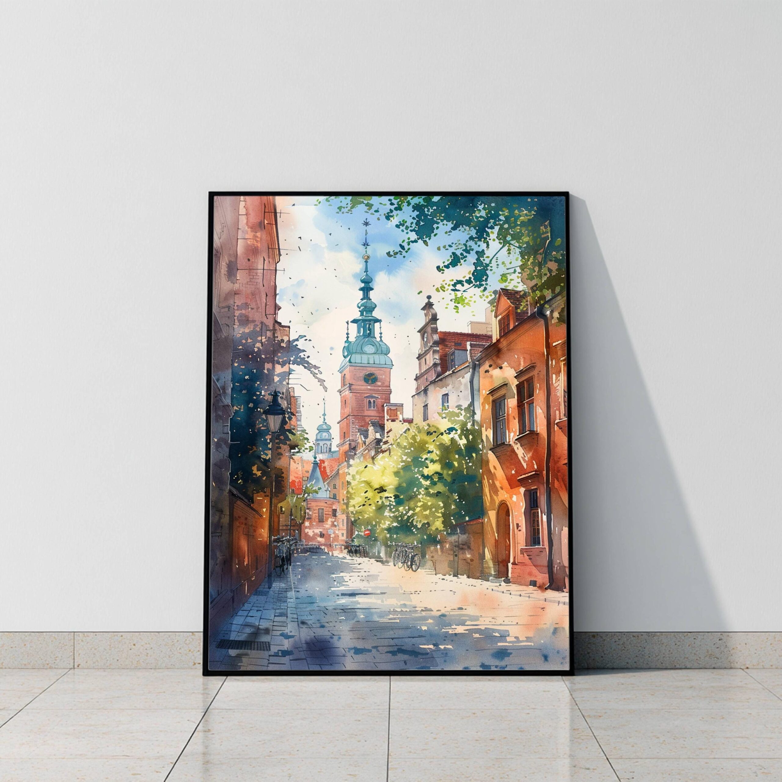 Warsaw Poland Europe Watercolor Print: Vacation Travel Art Poster - Image 8
