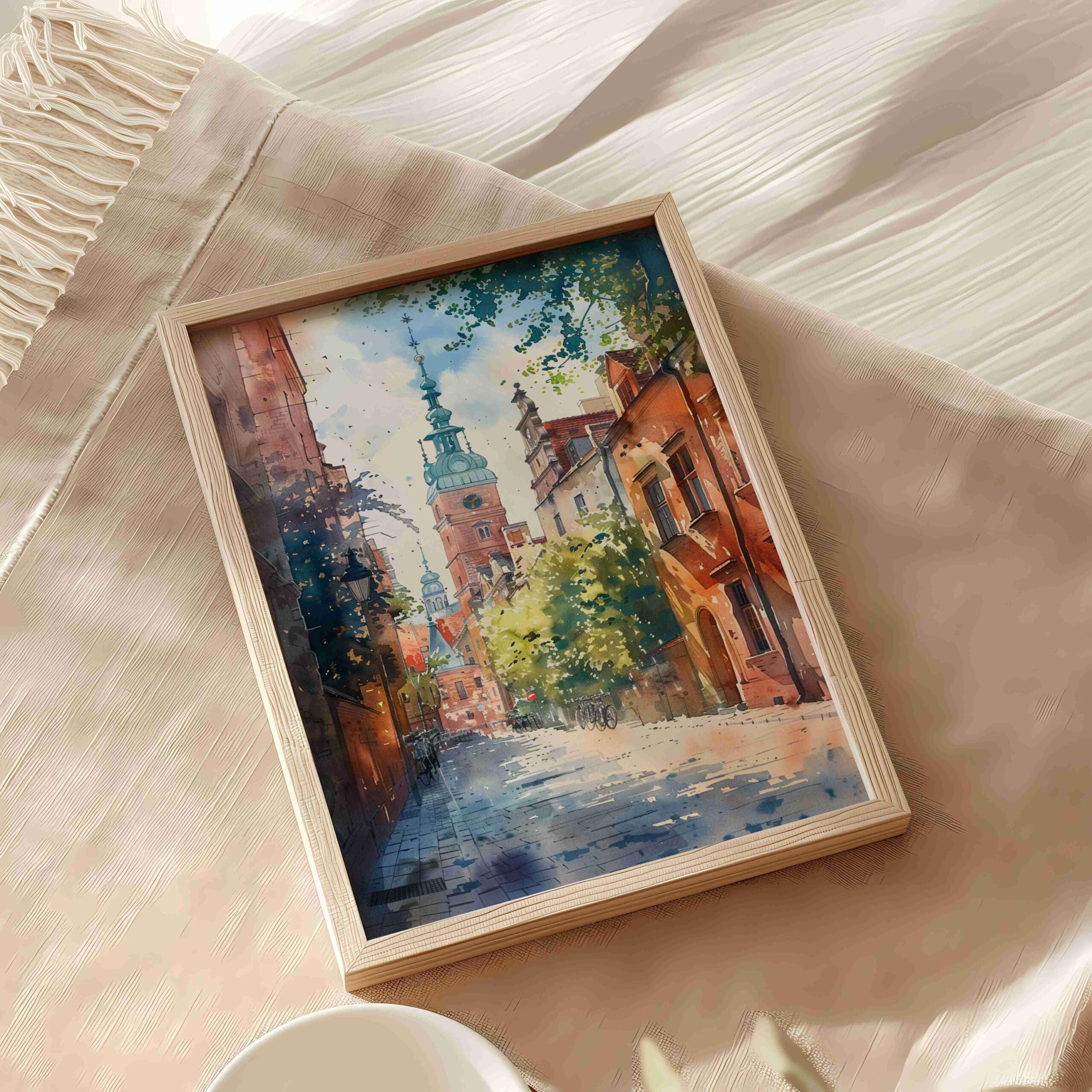 Warsaw Poland Europe Watercolor Print: Vacation Travel Art Poster - Image 9