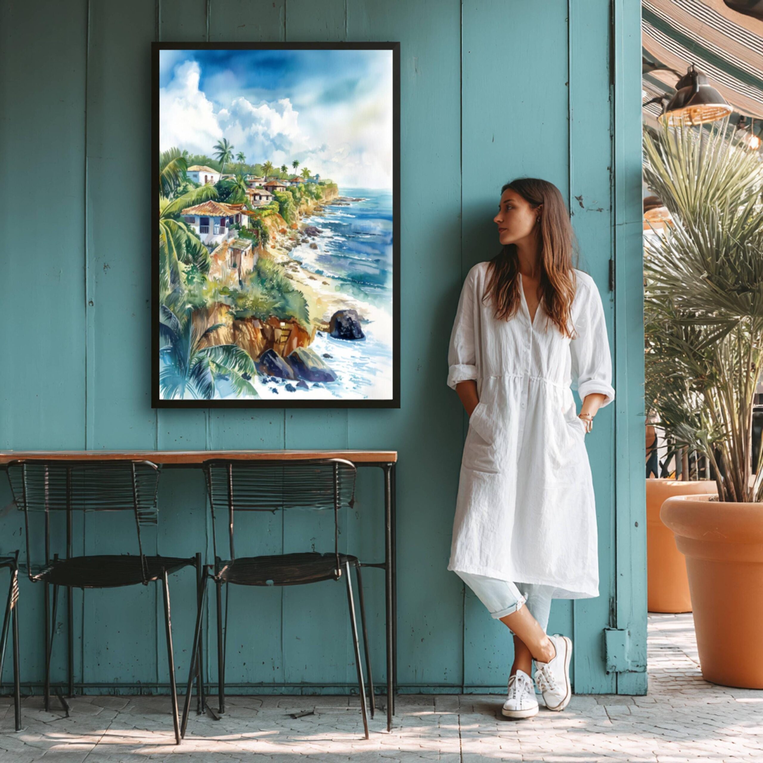 Puerto Rico Caribbean Watercolor: Vacation Travel Art Poster - Image 5